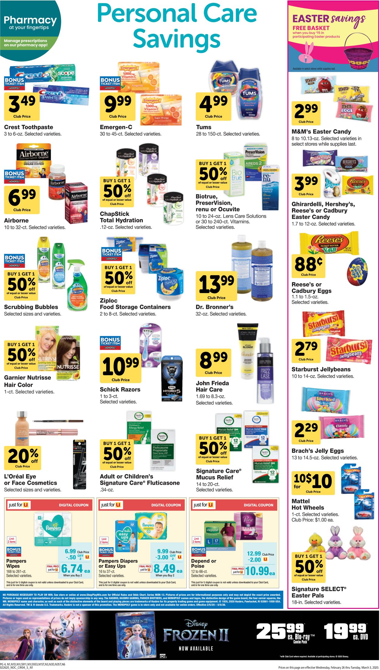 Safeway Ad from 02/26/2020