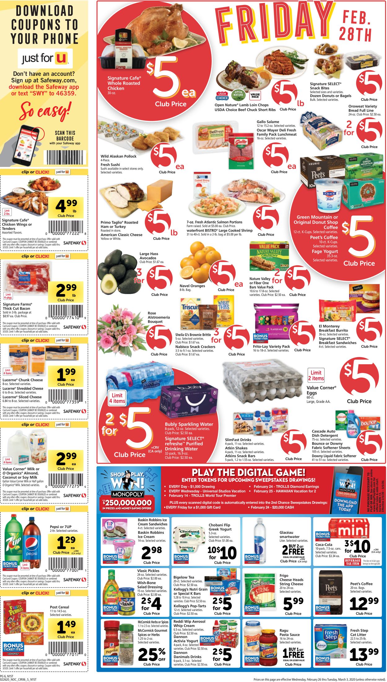 Safeway Ad from 02/26/2020