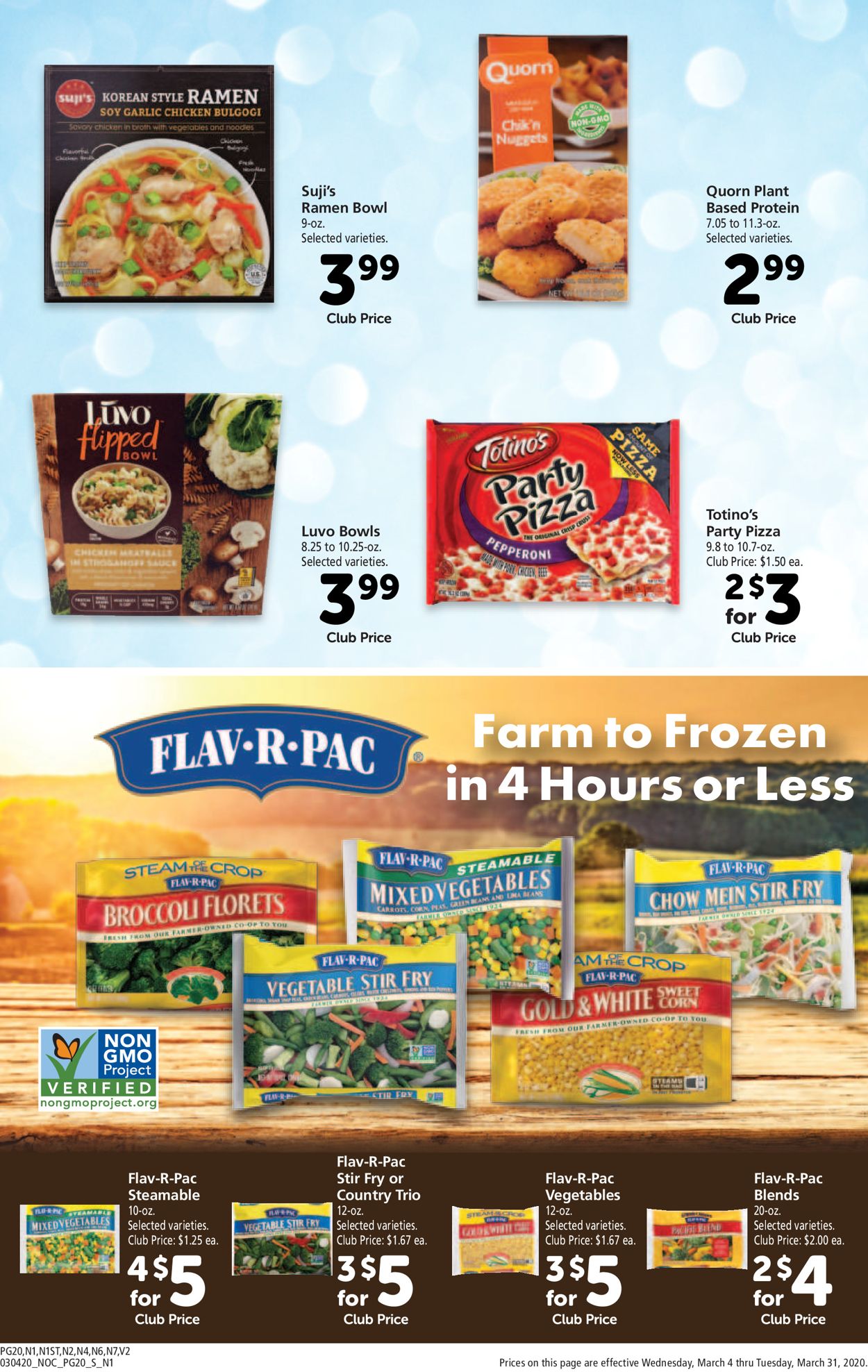 Safeway Ad from 03/04/2020