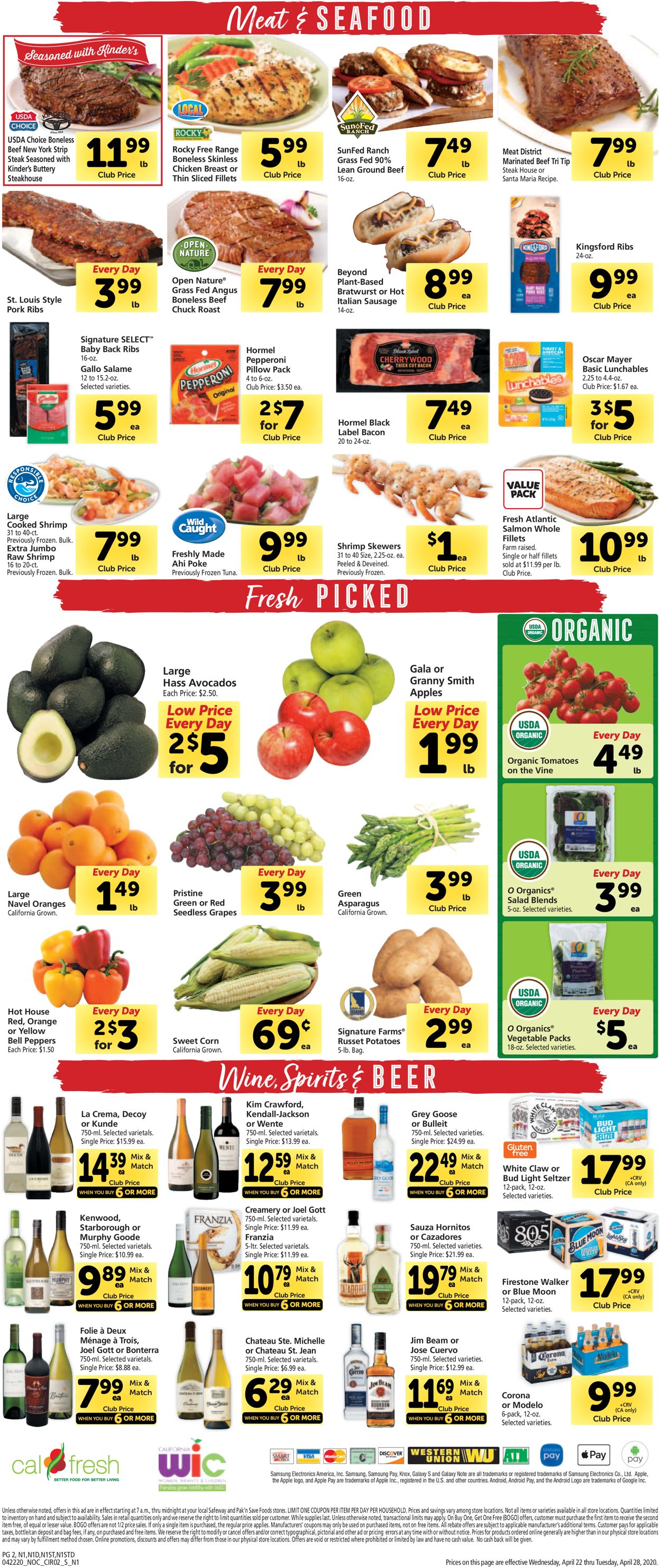 Safeway Ad from 04/22/2020