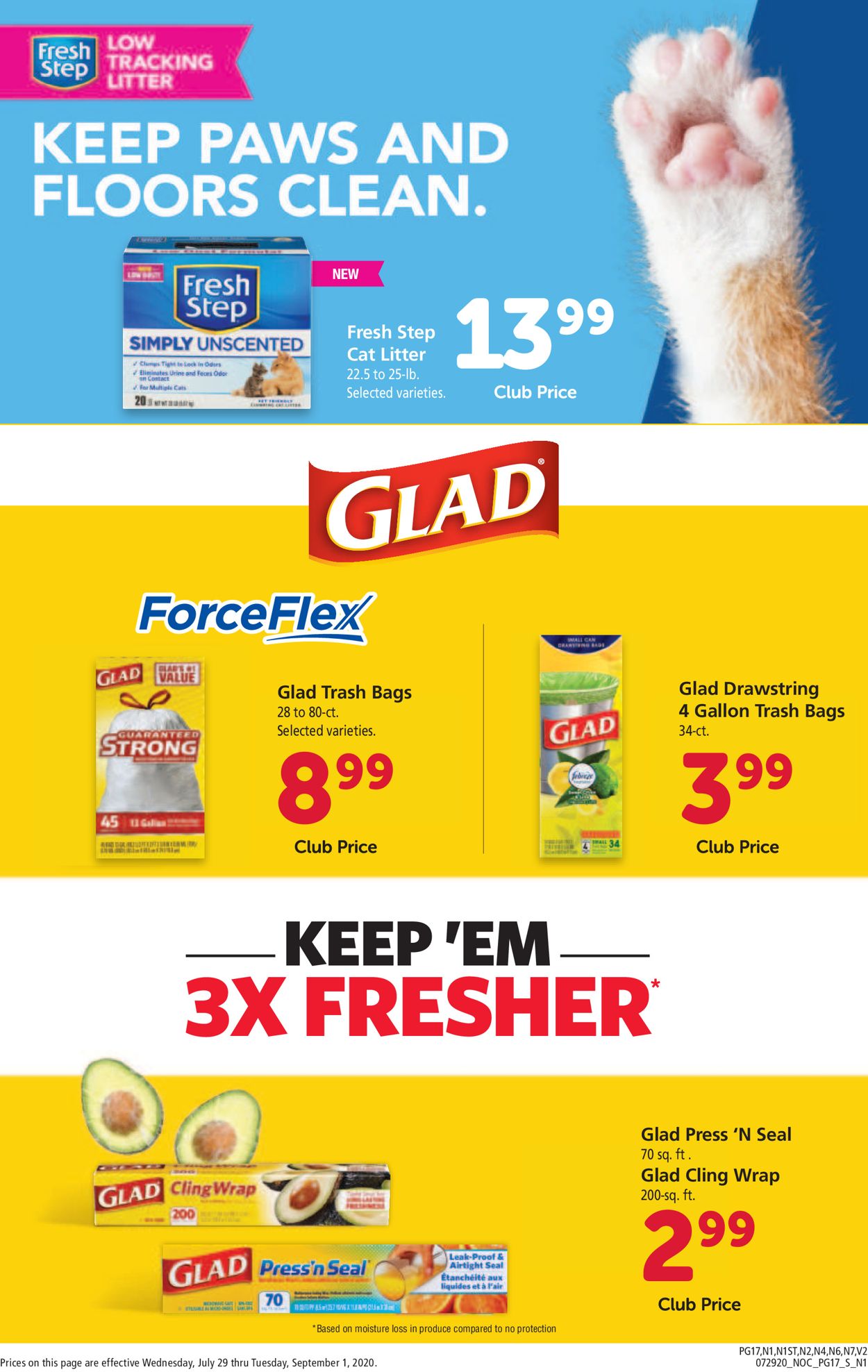 Safeway Ad from 07/29/2020
