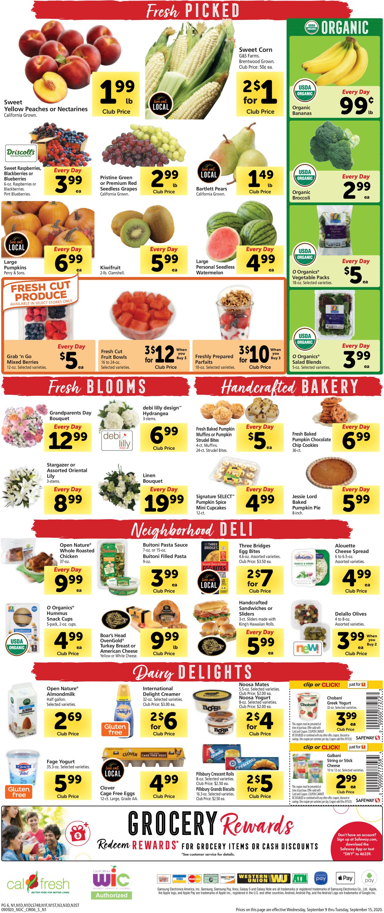 Safeway Ad from 09/09/2020