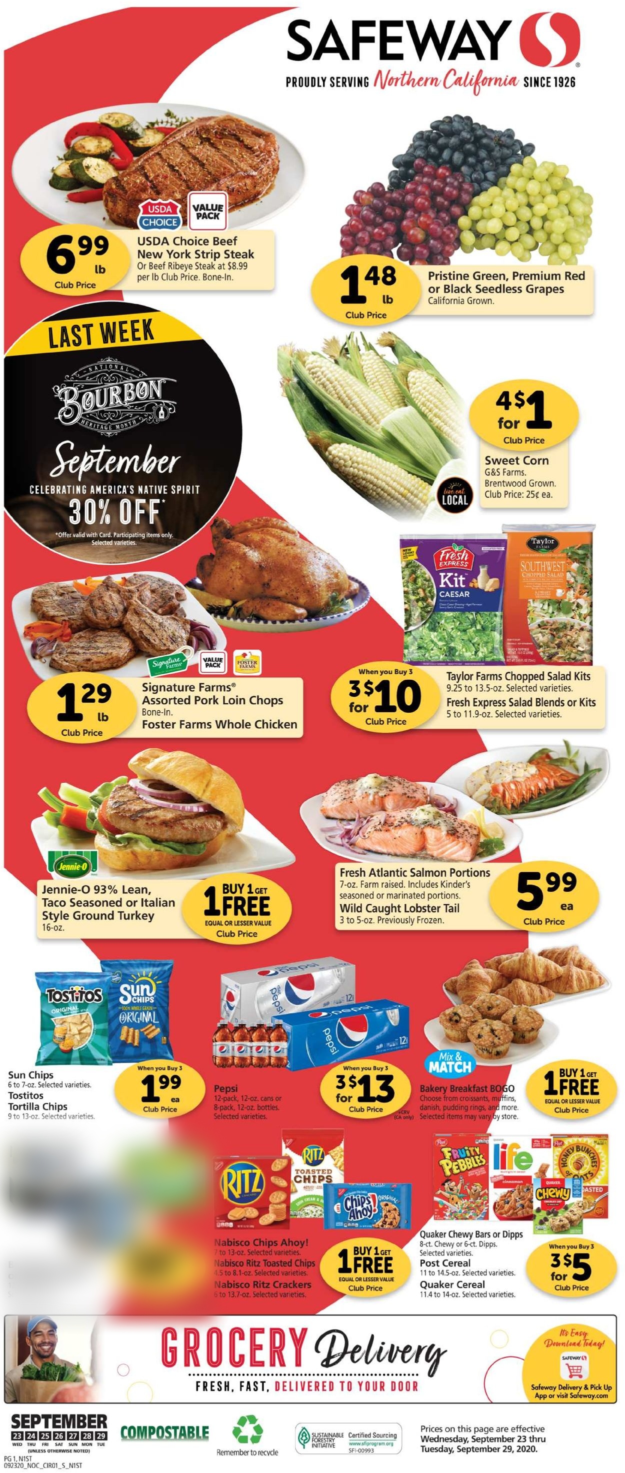 Safeway Ad from 09/23/2020