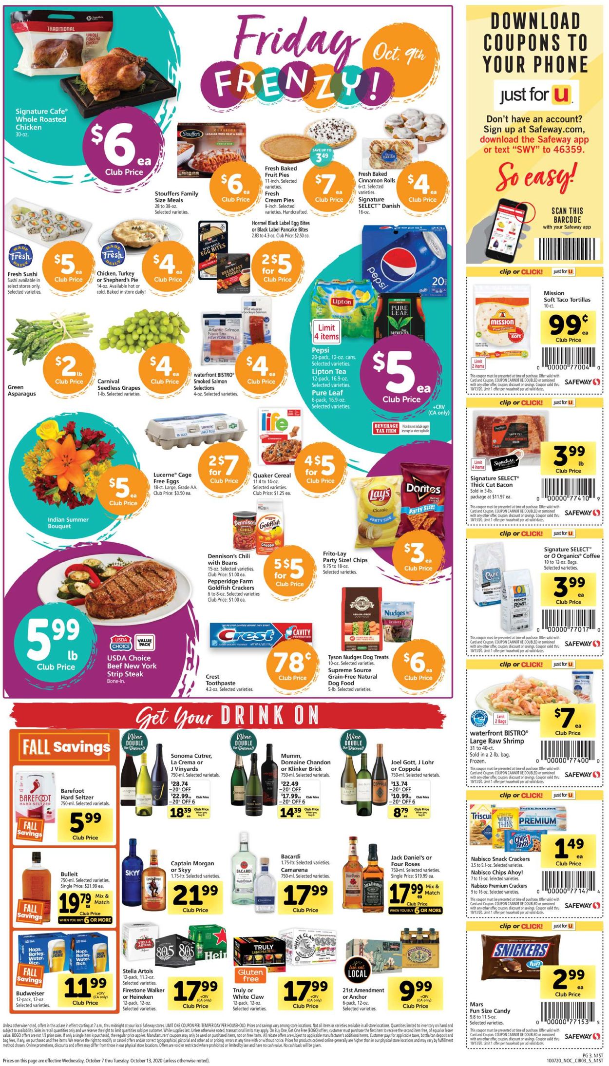 Safeway Ad from 10/07/2020