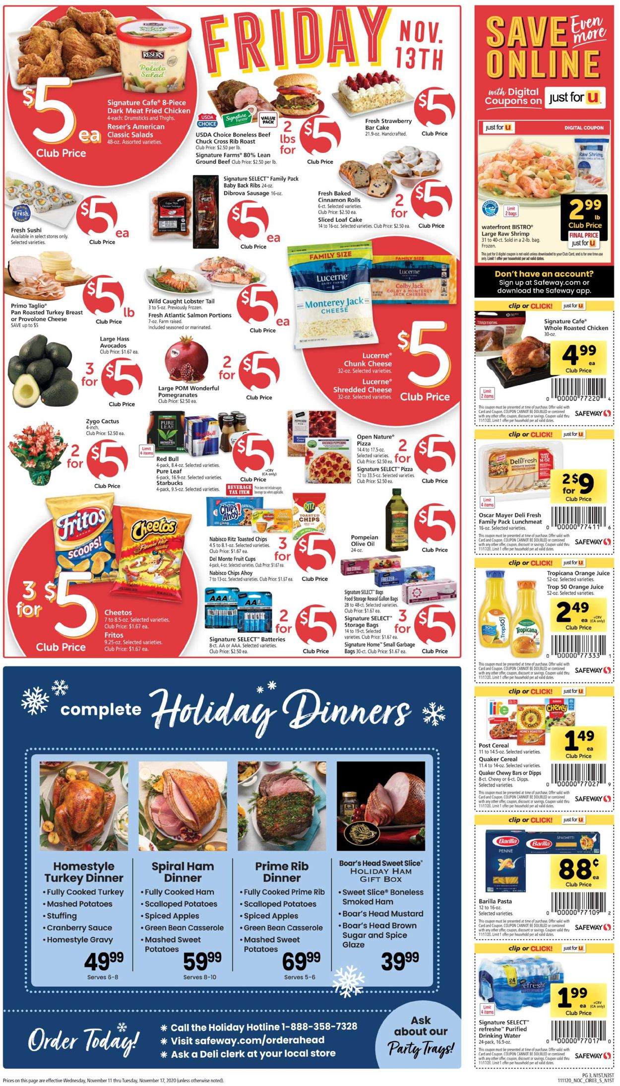 Safeway Ad from 11/11/2020