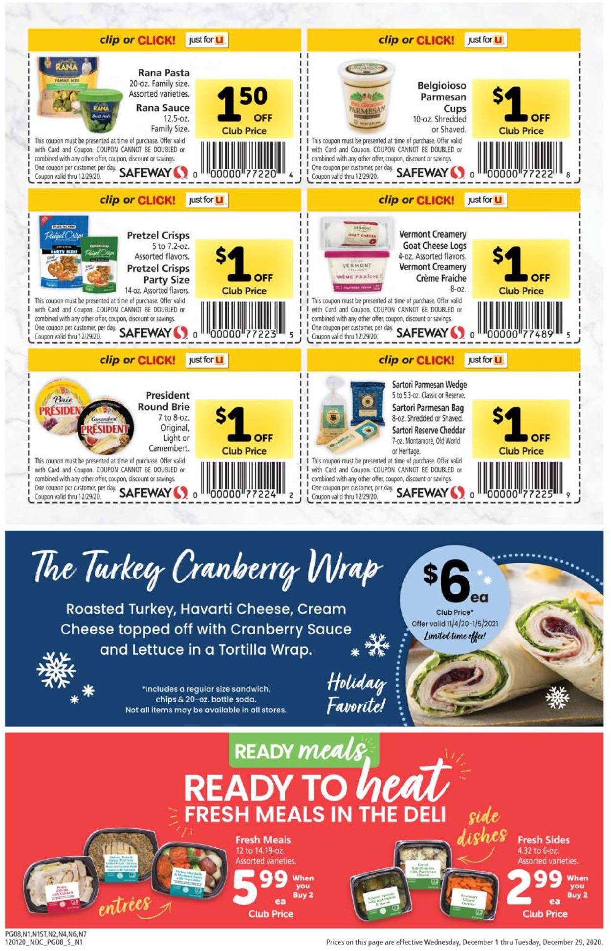 Safeway Ad from 12/01/2020