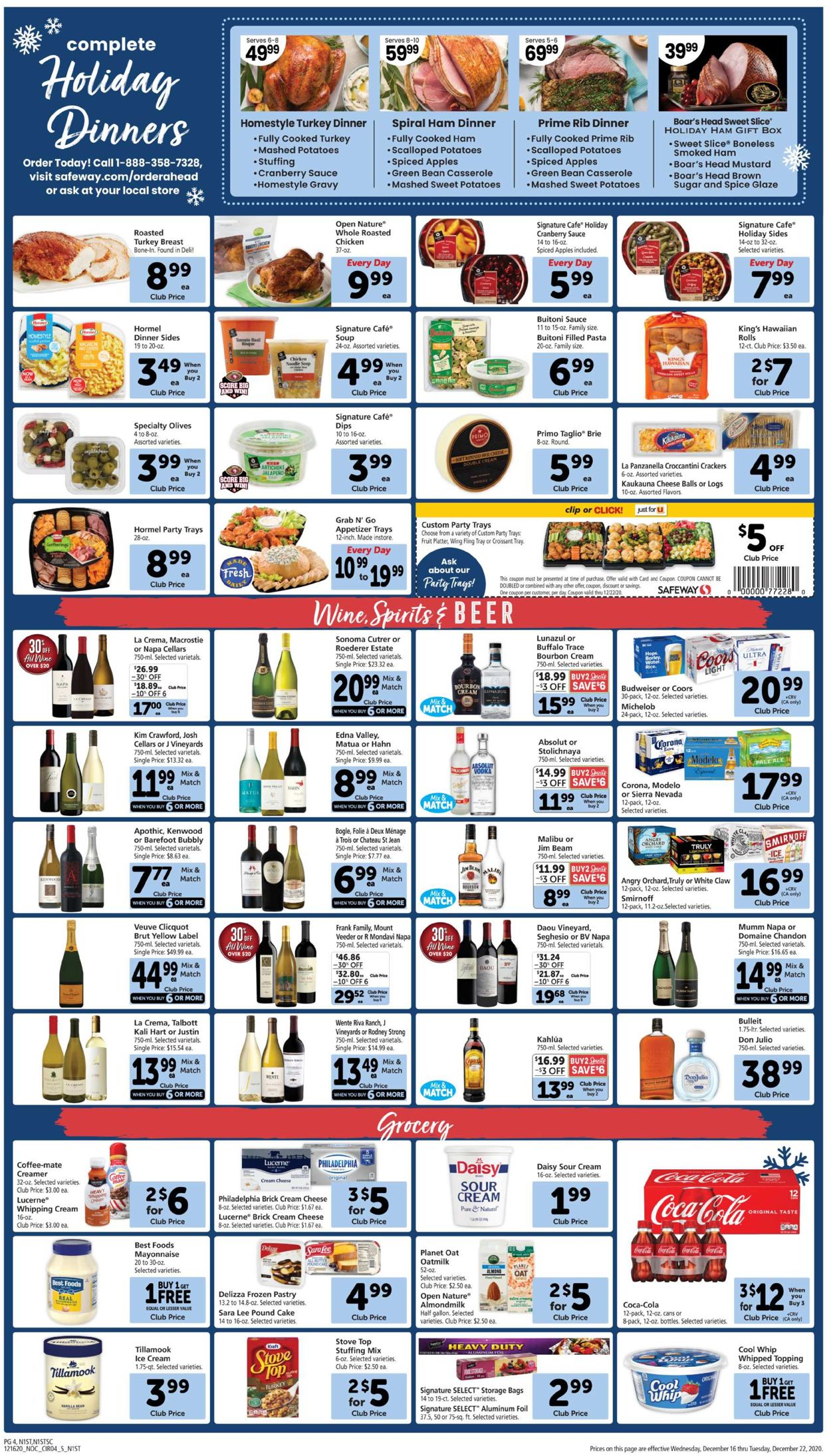 Safeway Ad from 12/16/2020