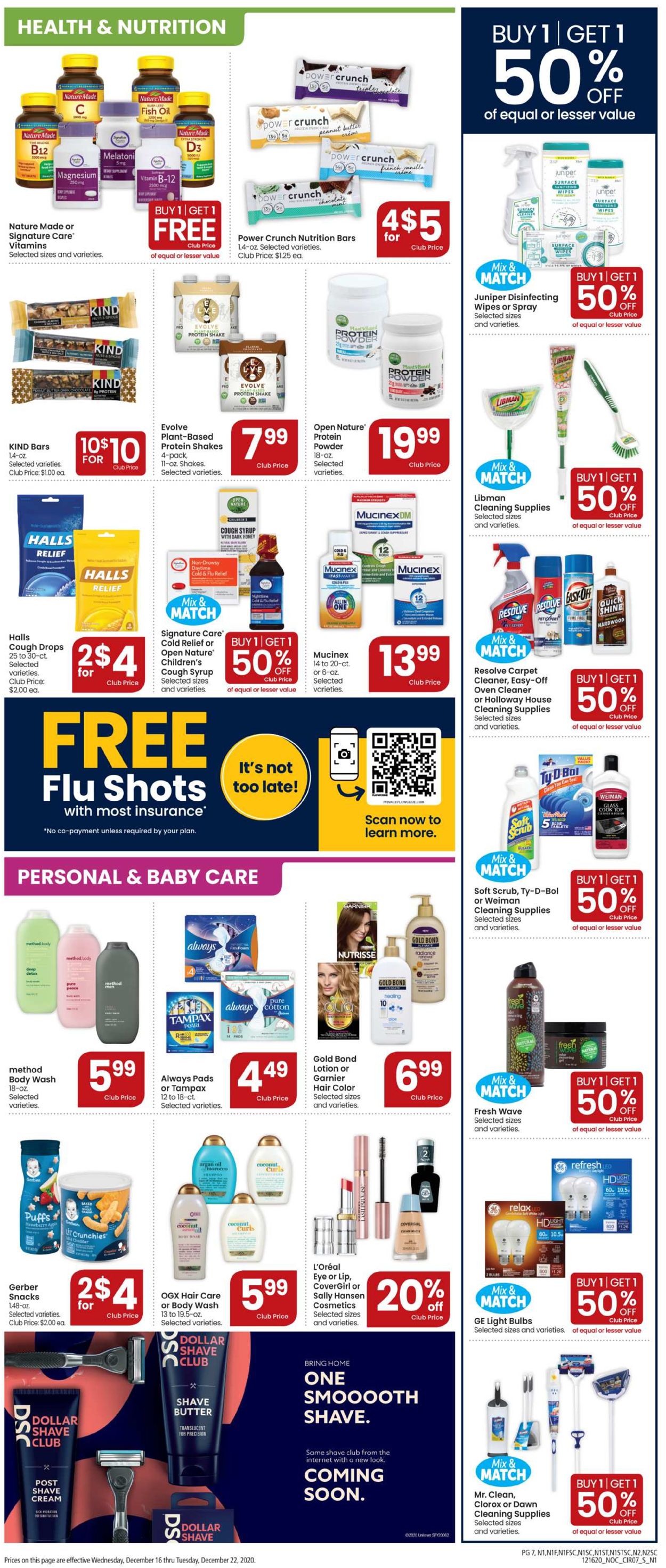 Safeway Ad from 12/16/2020