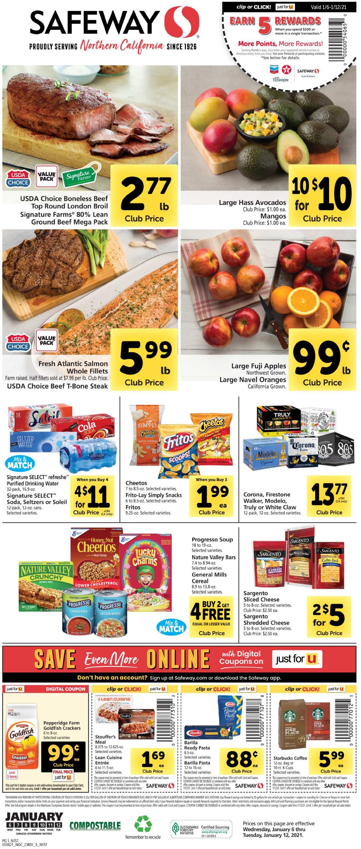 Safeway Ad from 01/06/2021