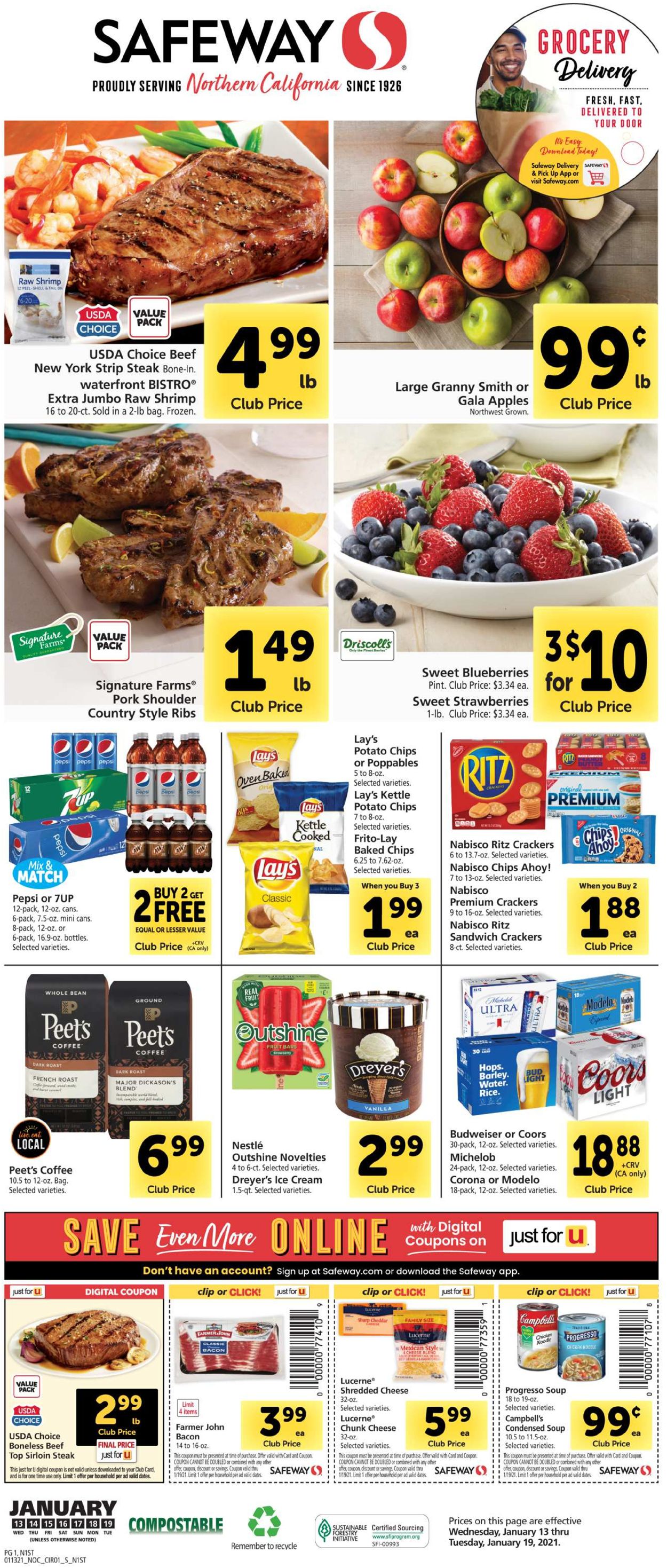 Safeway Ad from 01/13/2021