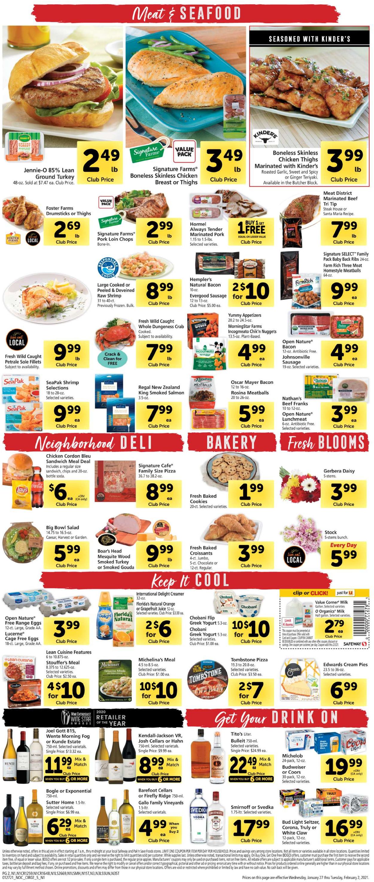 Safeway Ad from 01/27/2021