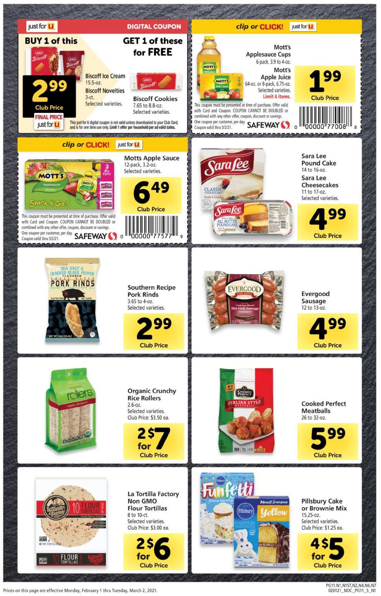 Safeway Ad from 02/01/2021