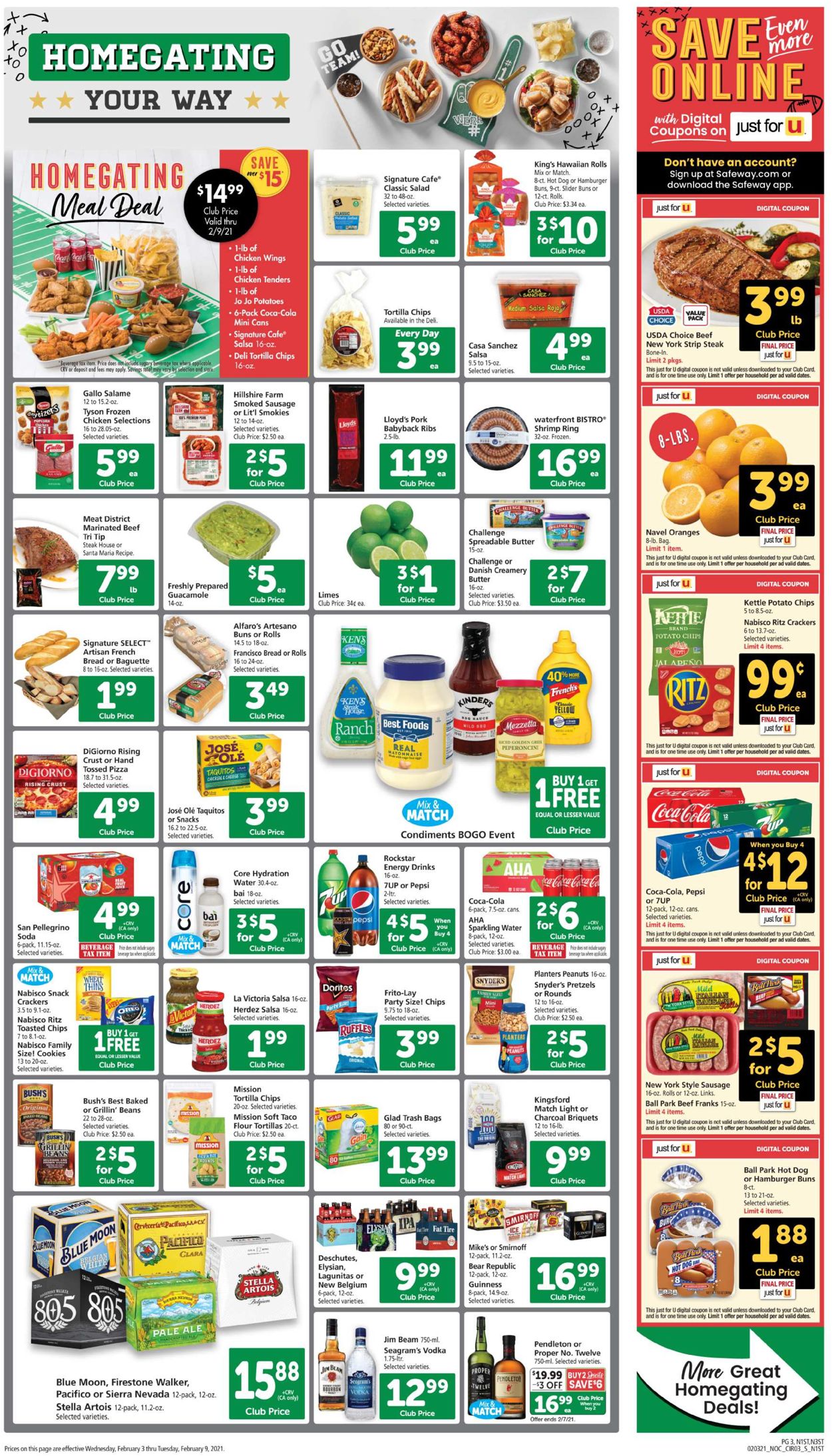 Safeway Ad from 02/03/2021
