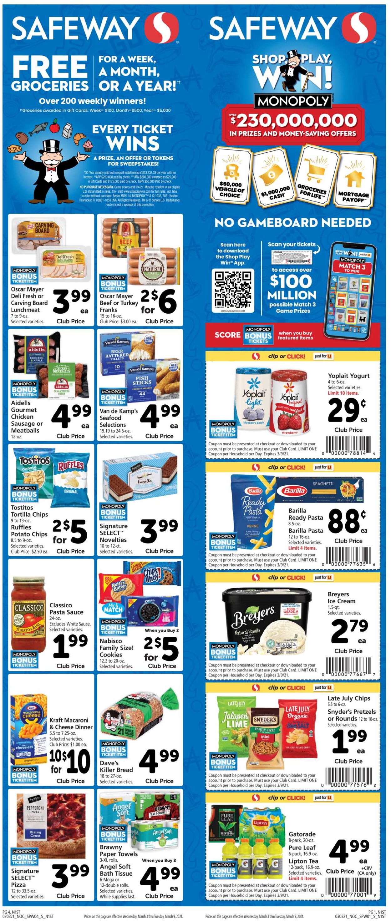 Safeway Ad from 03/03/2021