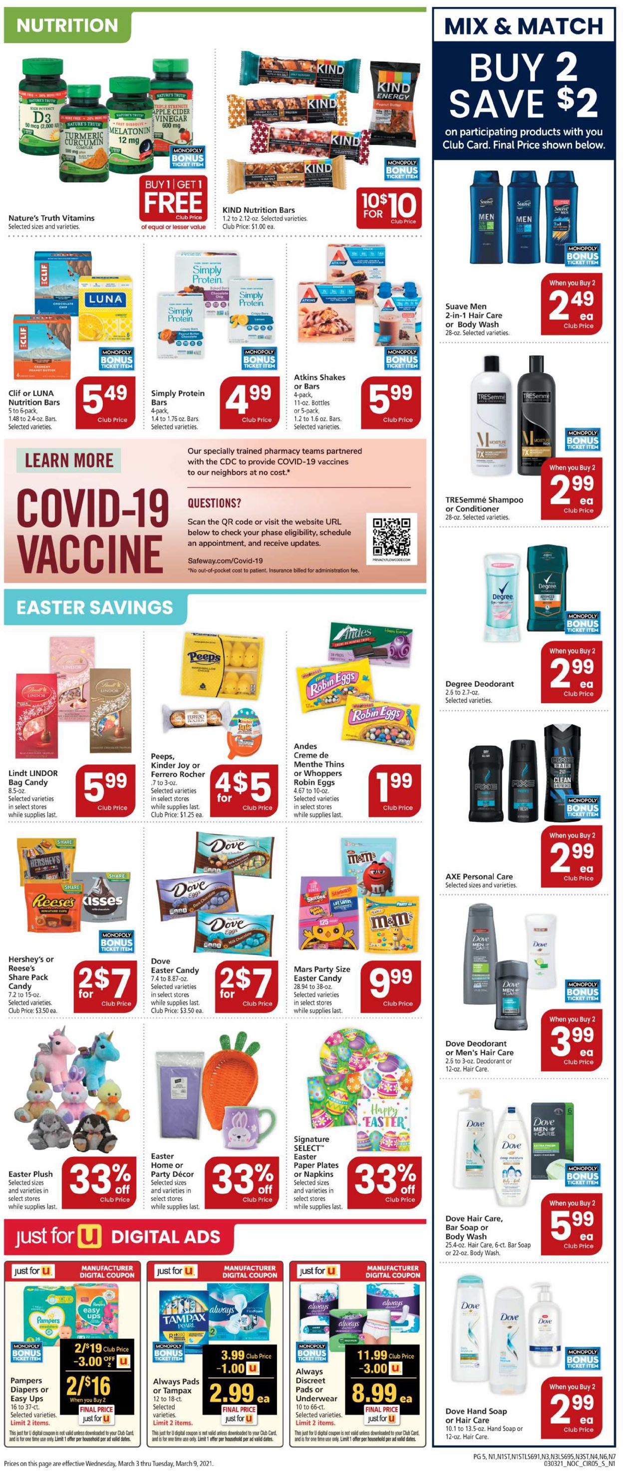 Safeway Ad from 03/03/2021