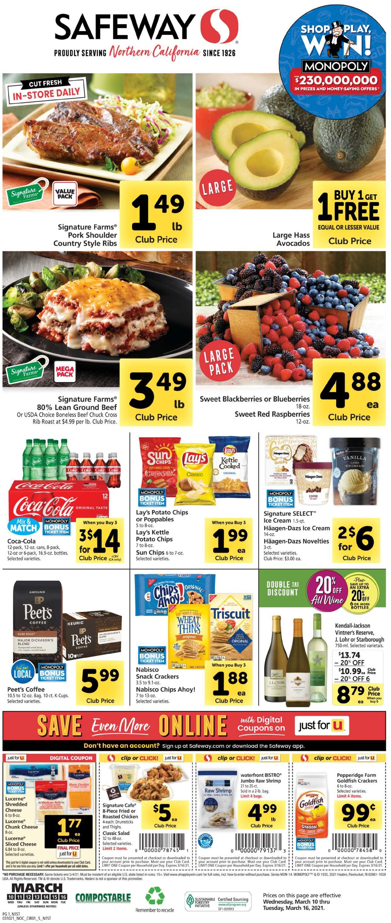 Safeway Ad from 03/10/2021
