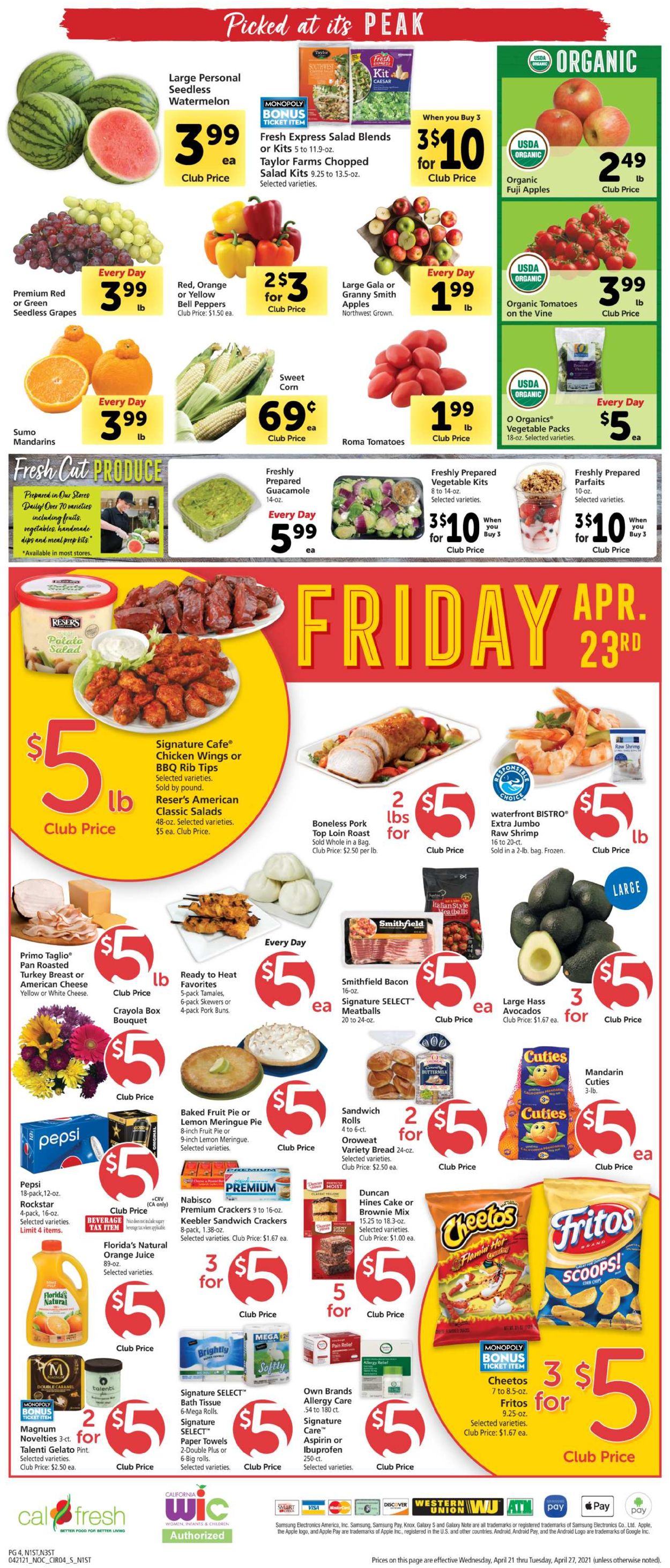 Safeway Ad from 04/21/2021