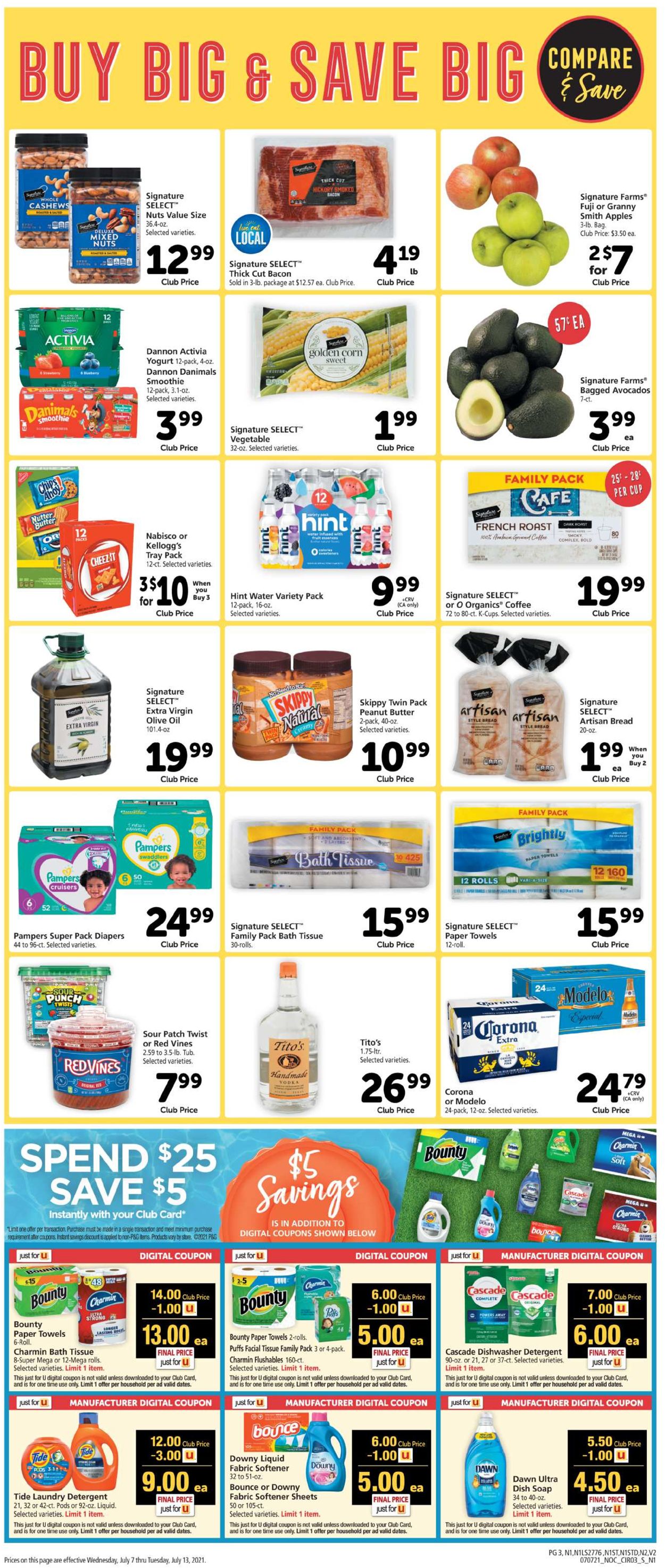 Safeway Ad from 07/07/2021