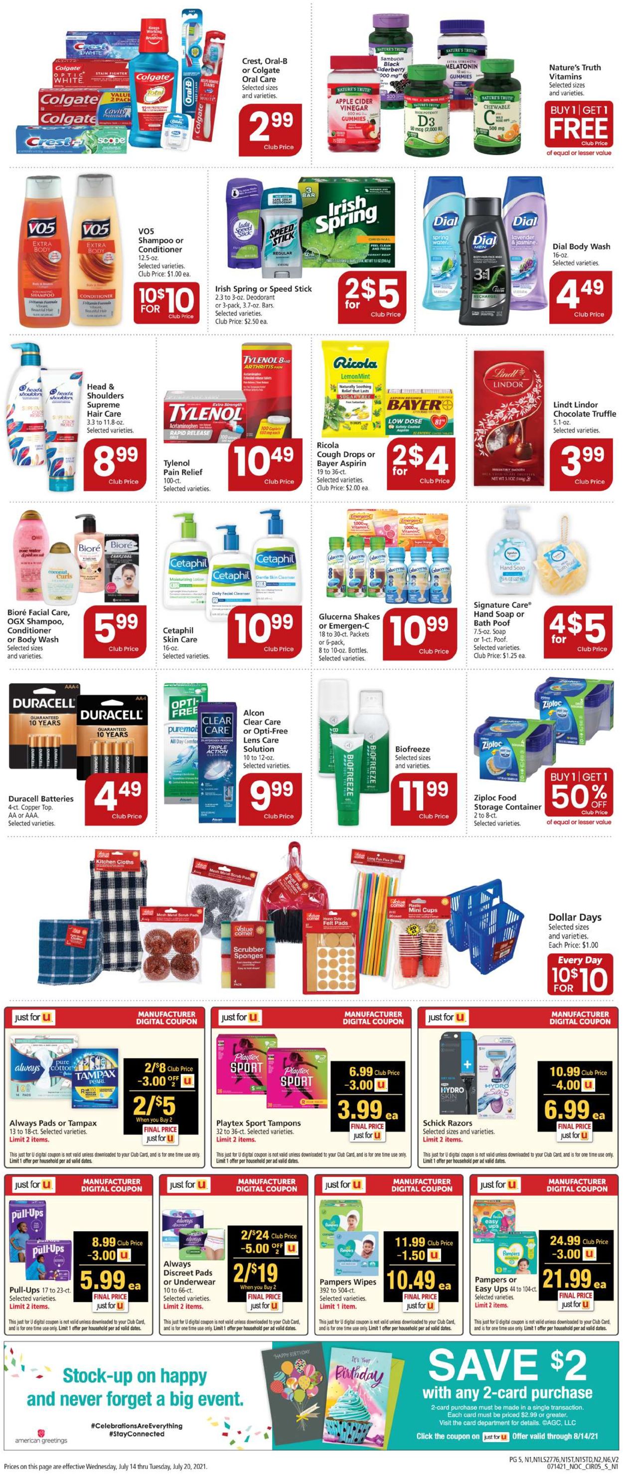 Safeway Ad from 07/14/2021
