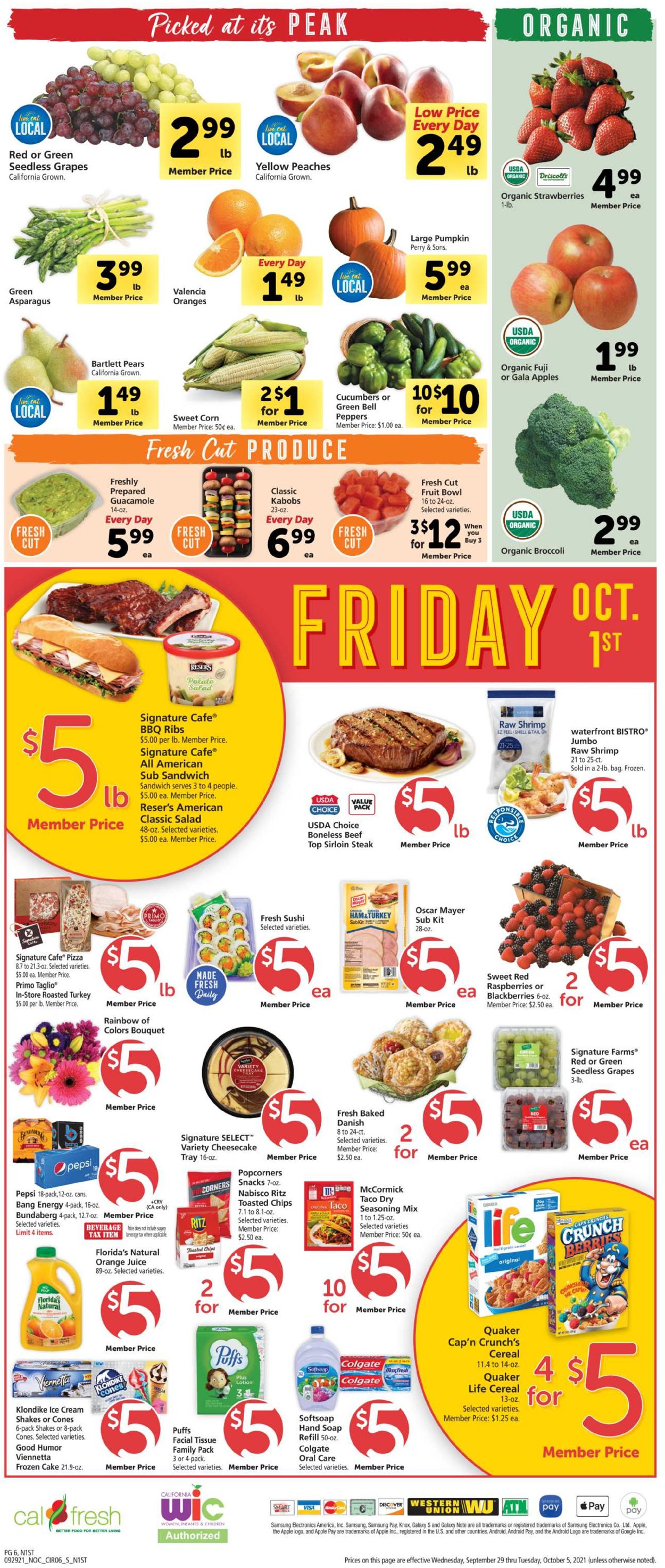 Safeway Ad from 09/29/2021