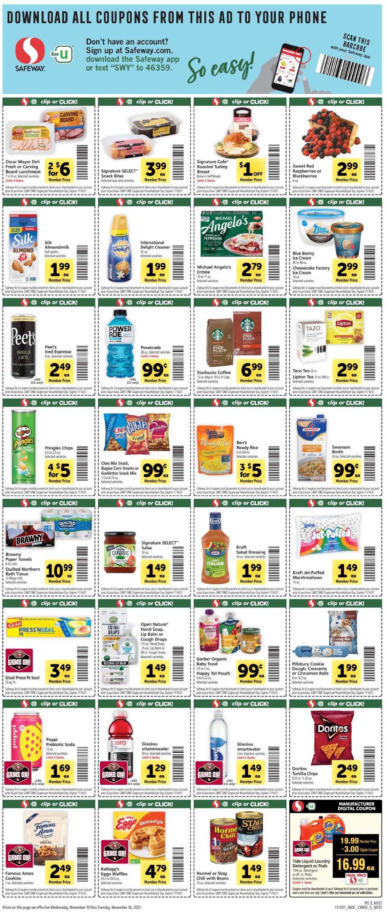 Safeway Ad from 11/10/2021