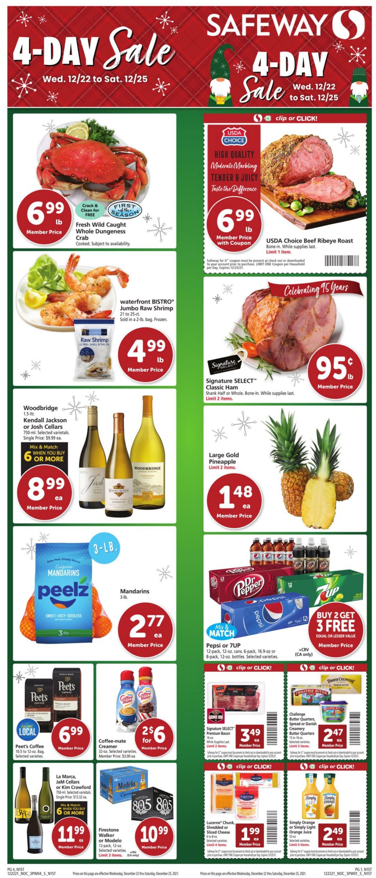 Safeway Ad from 12/22/2021