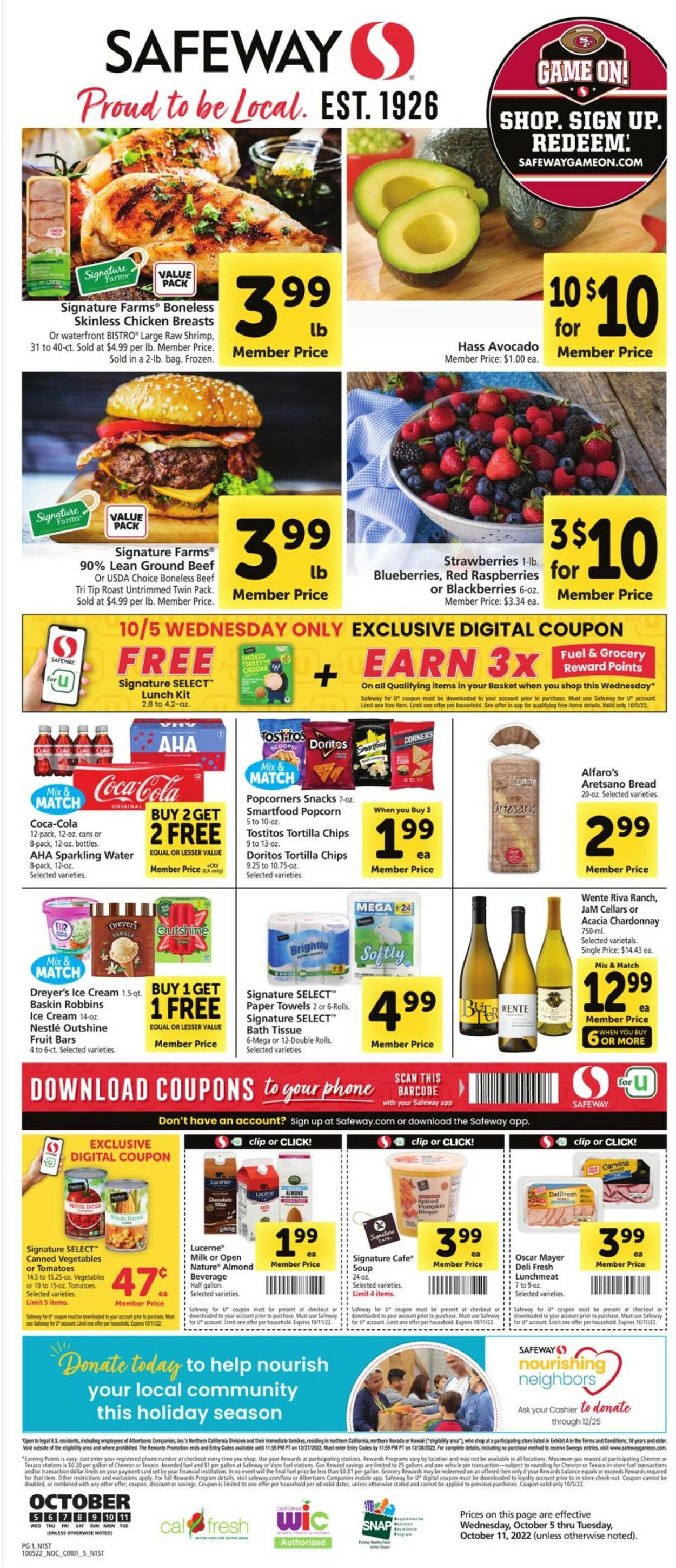 Safeway Ad from 10/05/2022