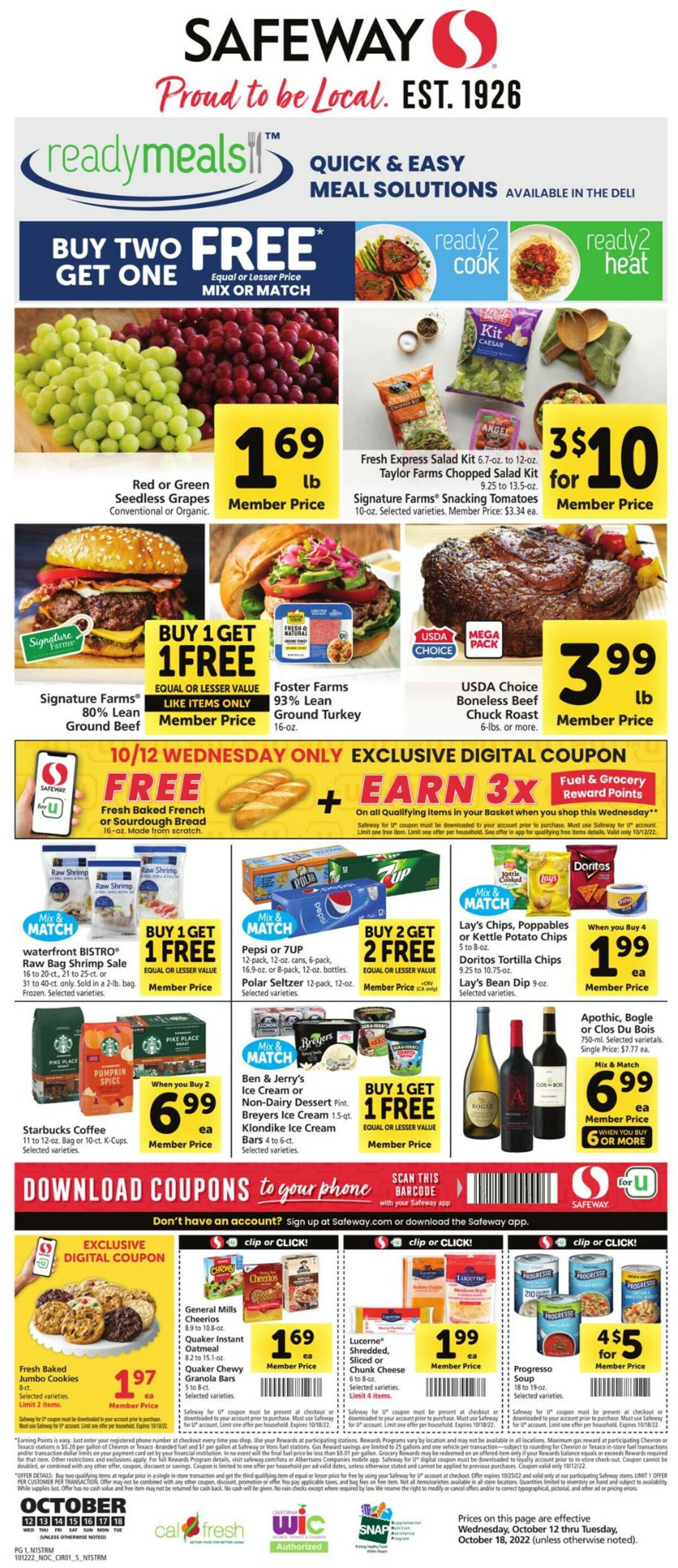Safeway Ad from 10/12/2022