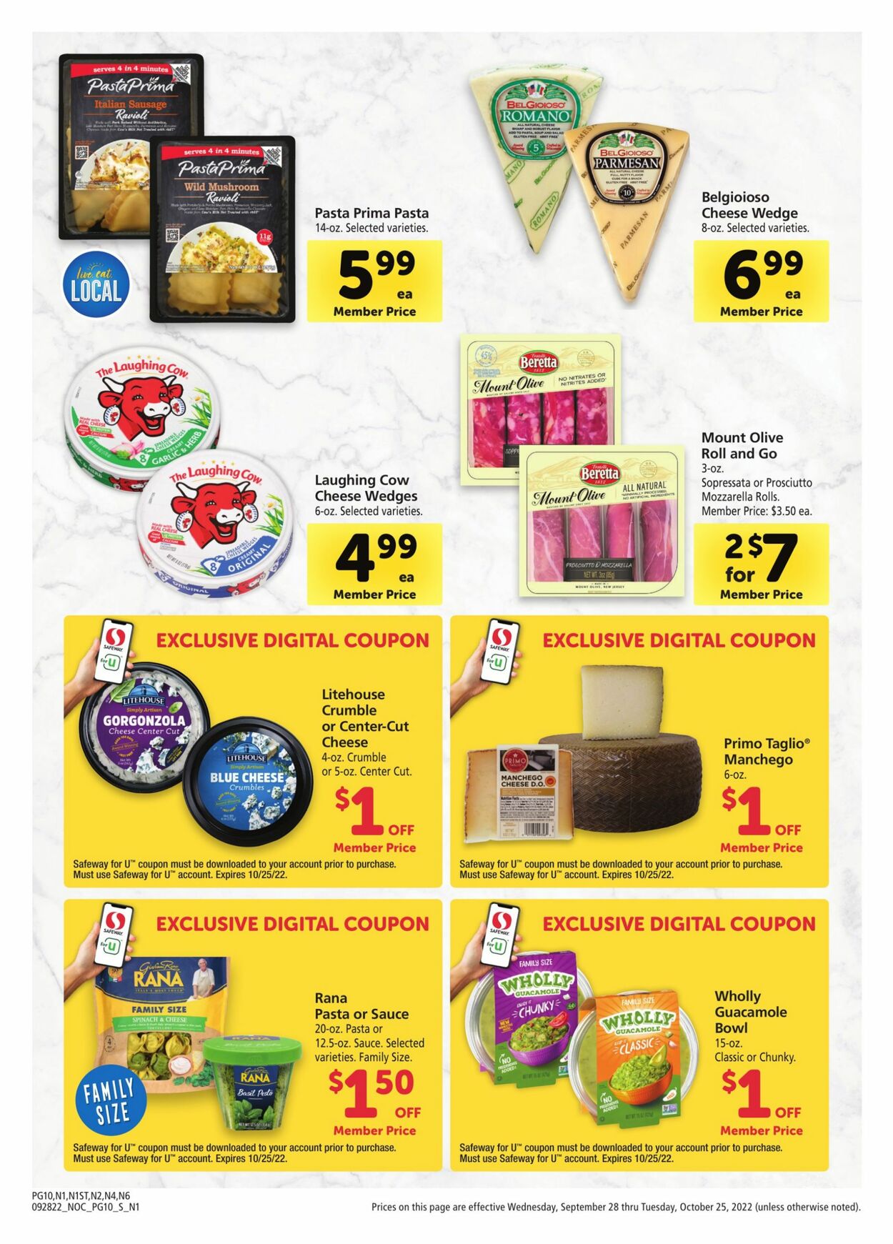 Safeway Ad from 09/28/2022