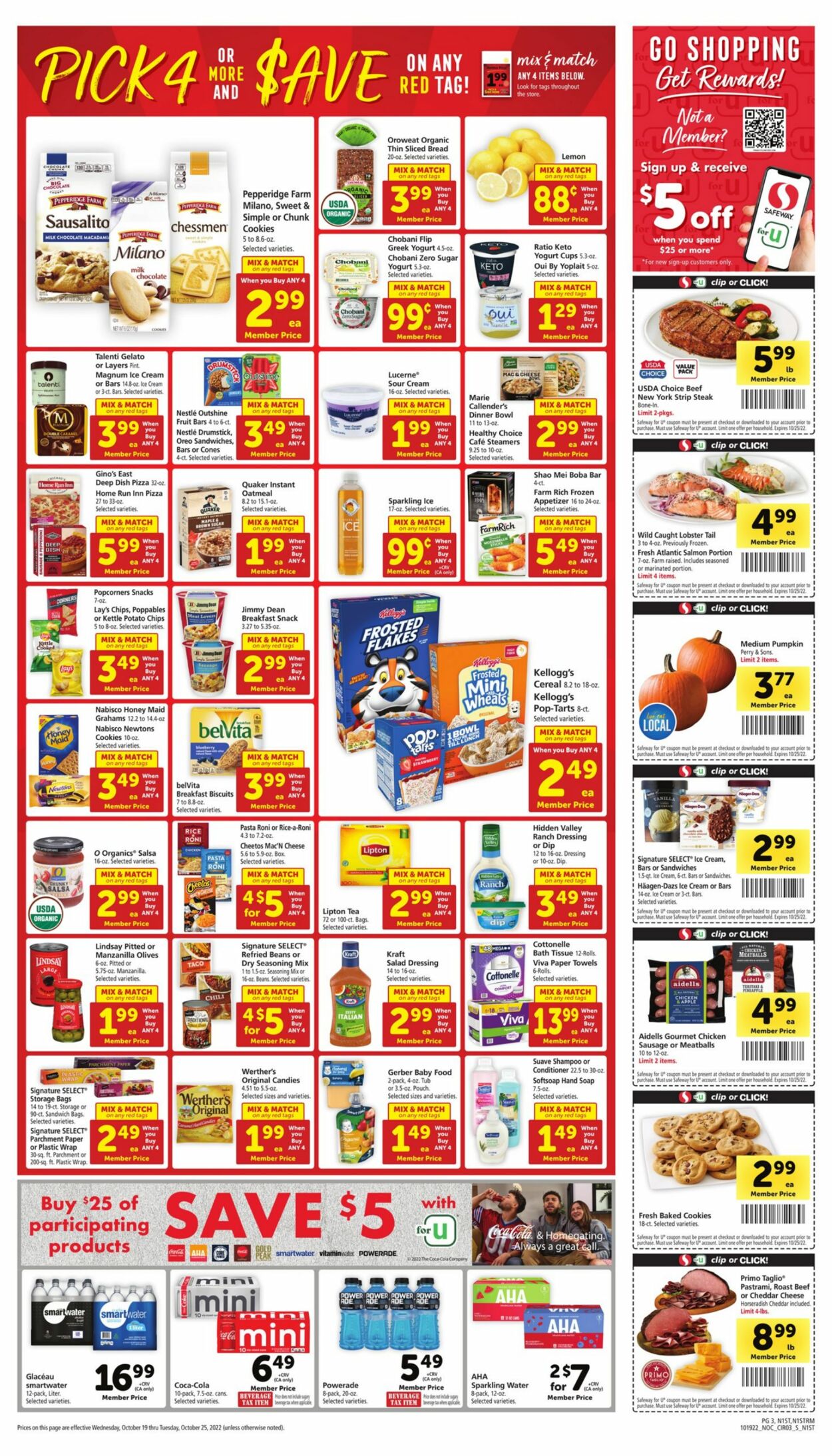 Safeway Ad from 10/19/2022