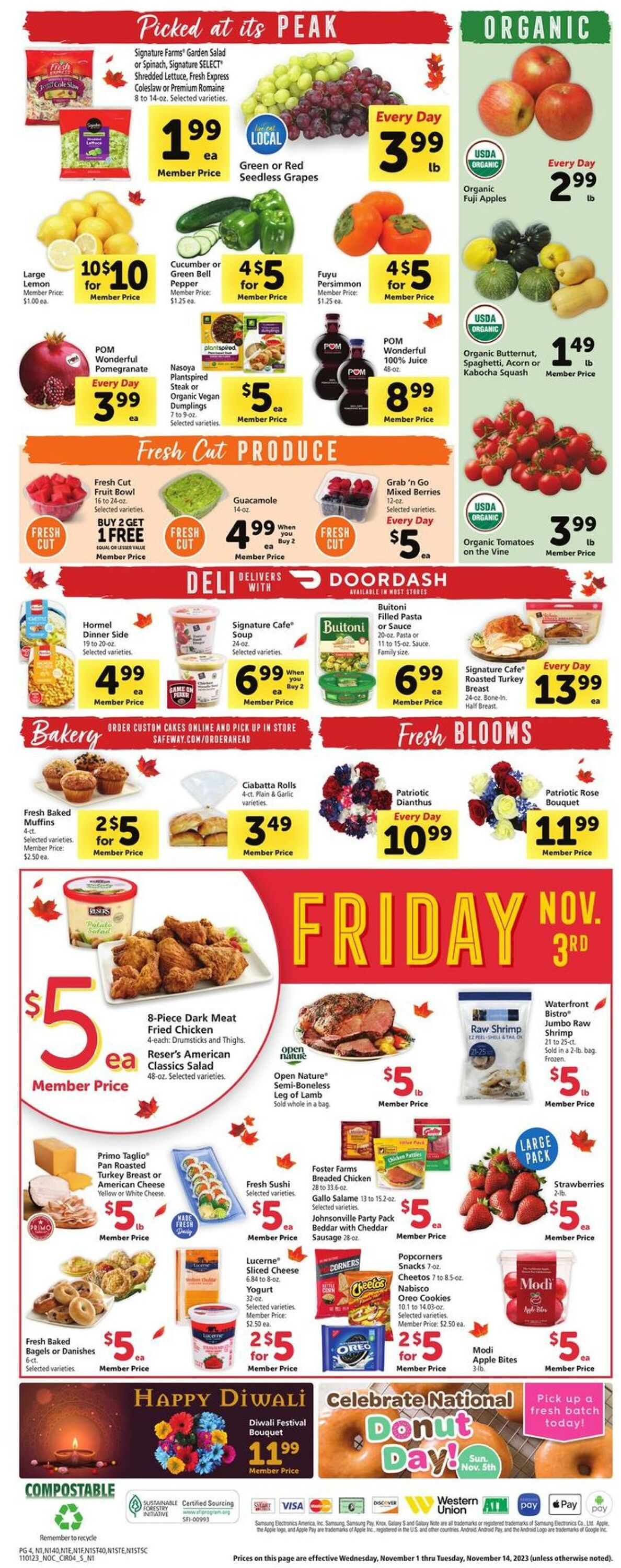 Safeway Ad from 11/01/2023