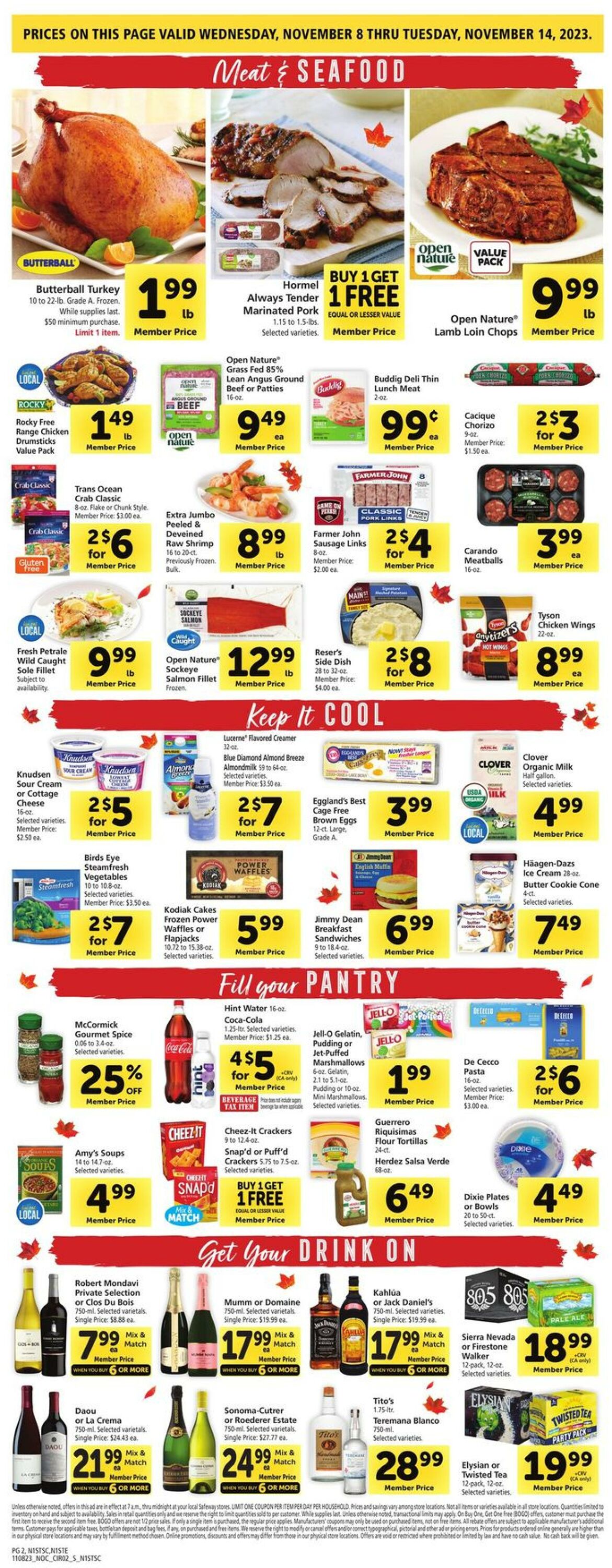 Safeway Ad from 11/08/2023