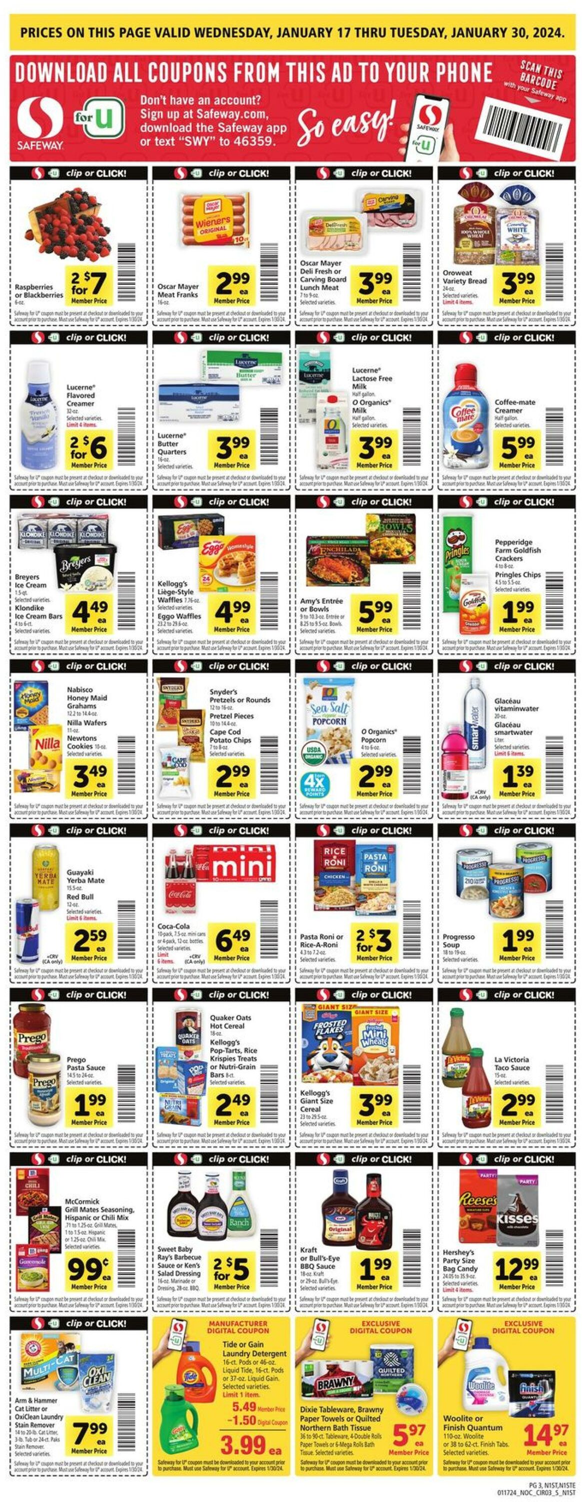 Safeway Ad from 01/17/2024