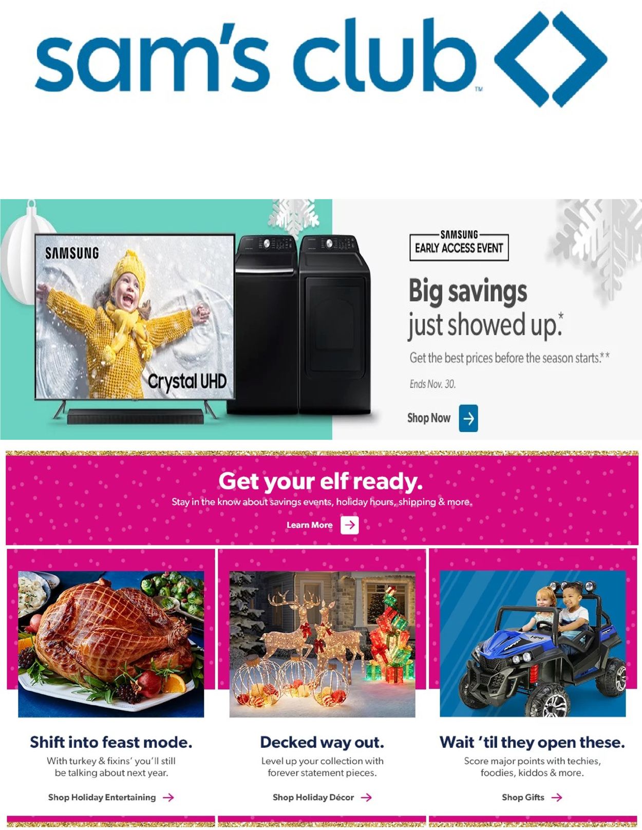 Sam's Club Ad from 11/27/2020