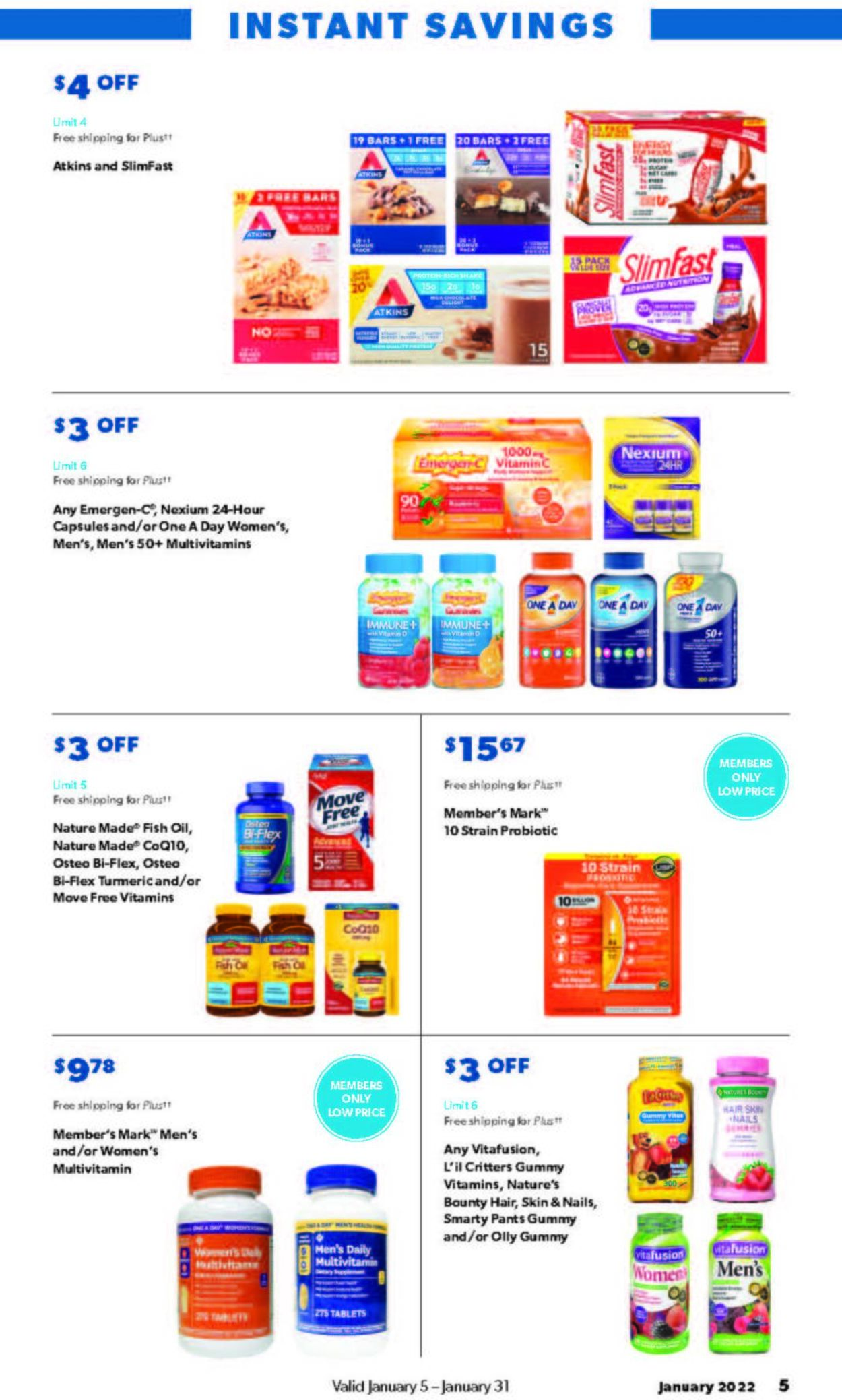 Sam's Club Ad from 01/05/2022