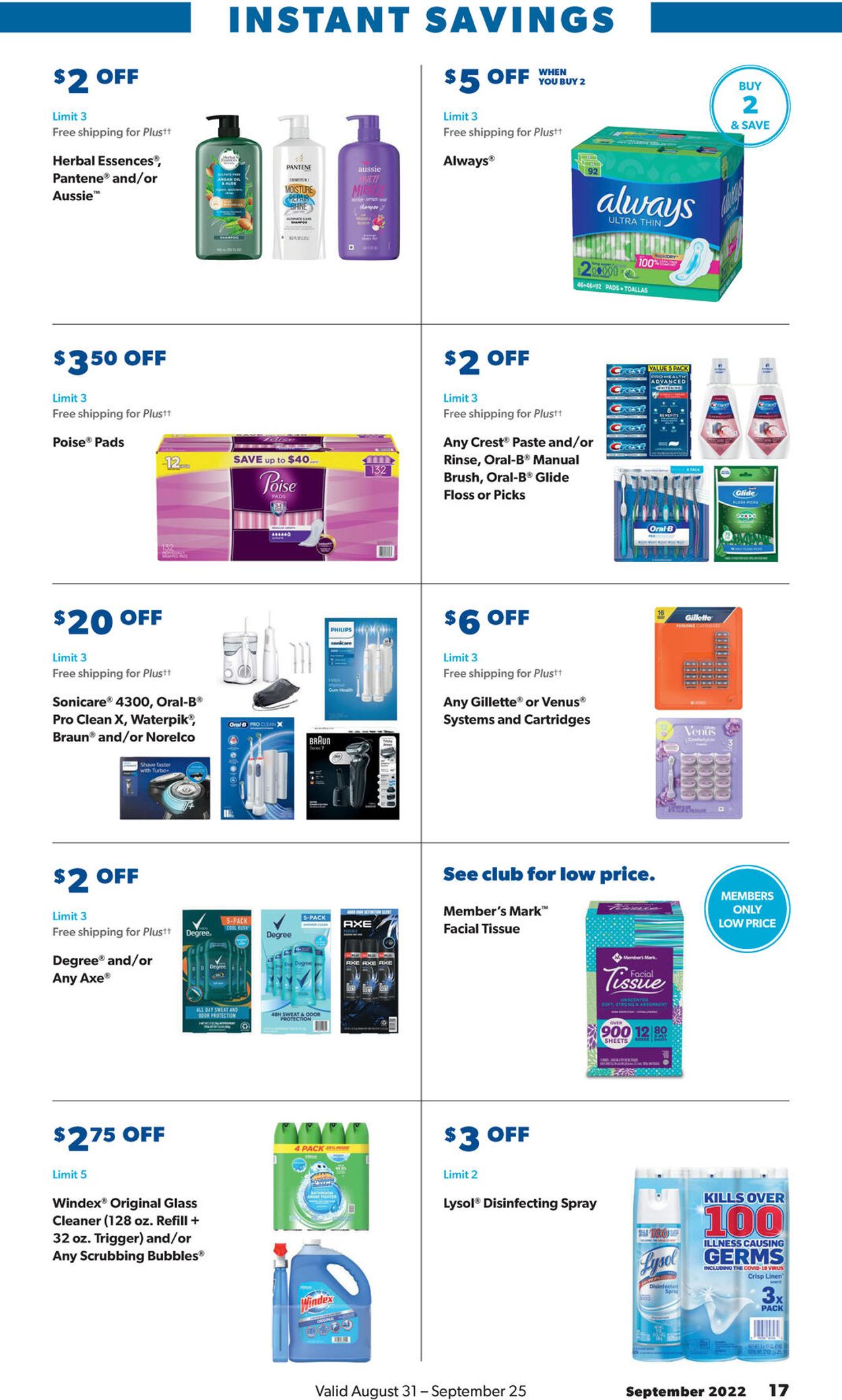 Sam's Club Ad from 08/31/2022