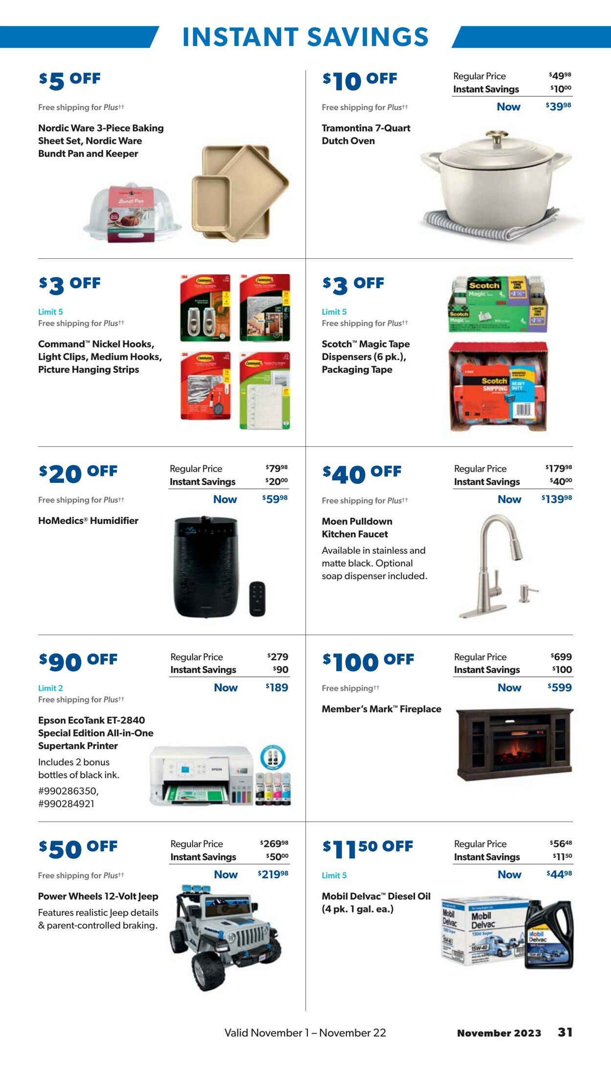 Sam's Club Ad from 11/01/2023