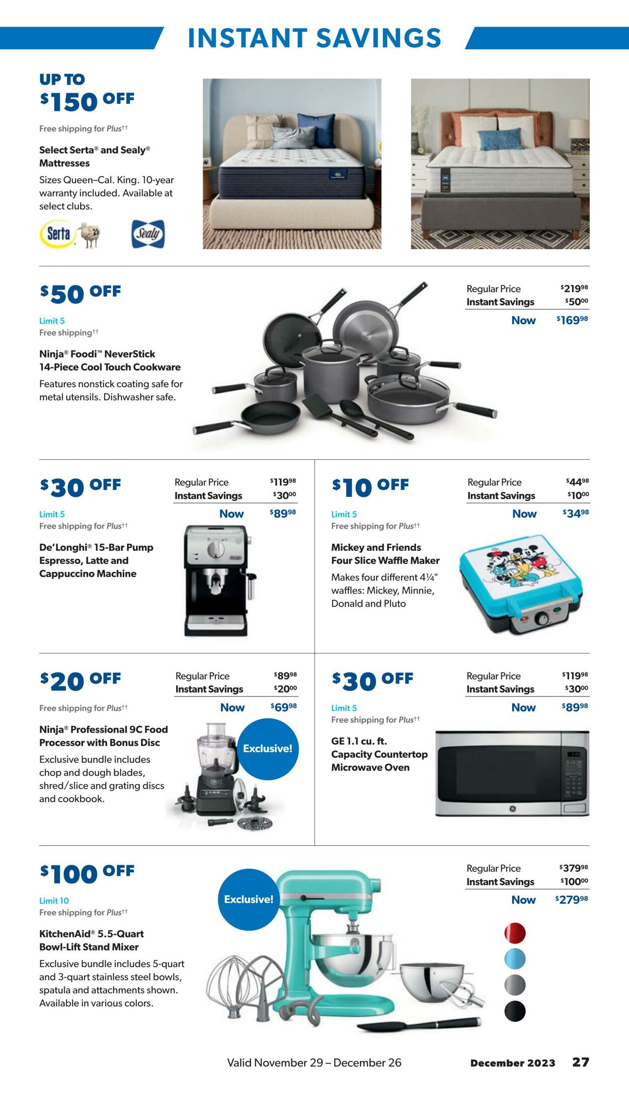 Sam's Club Ad from 11/26/2023