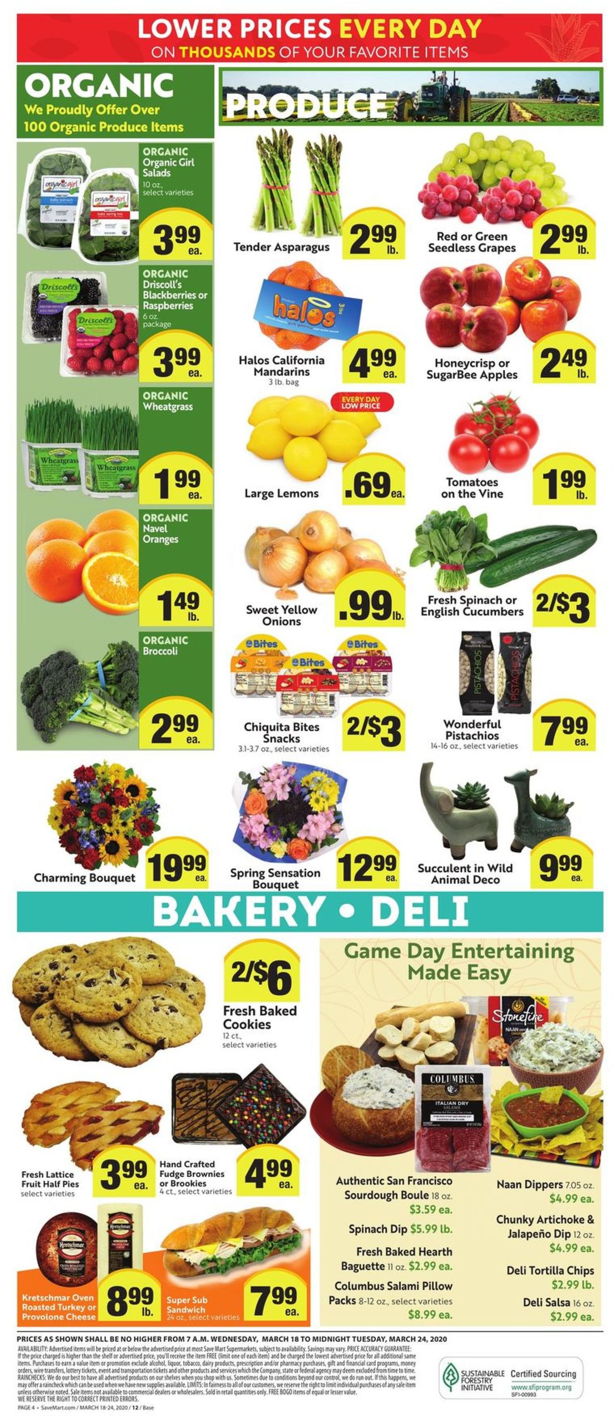 Save Mart Ad from 03/18/2020