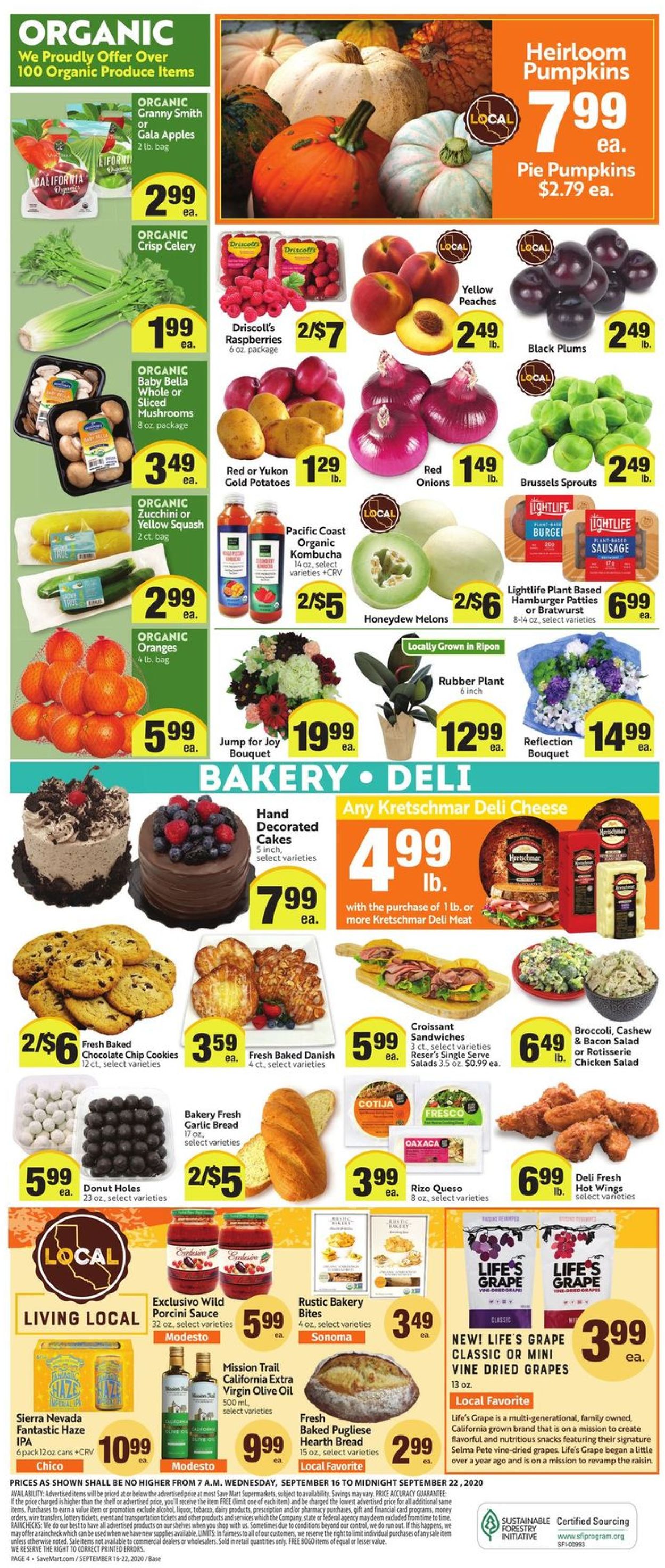 Save Mart Ad from 09/16/2020