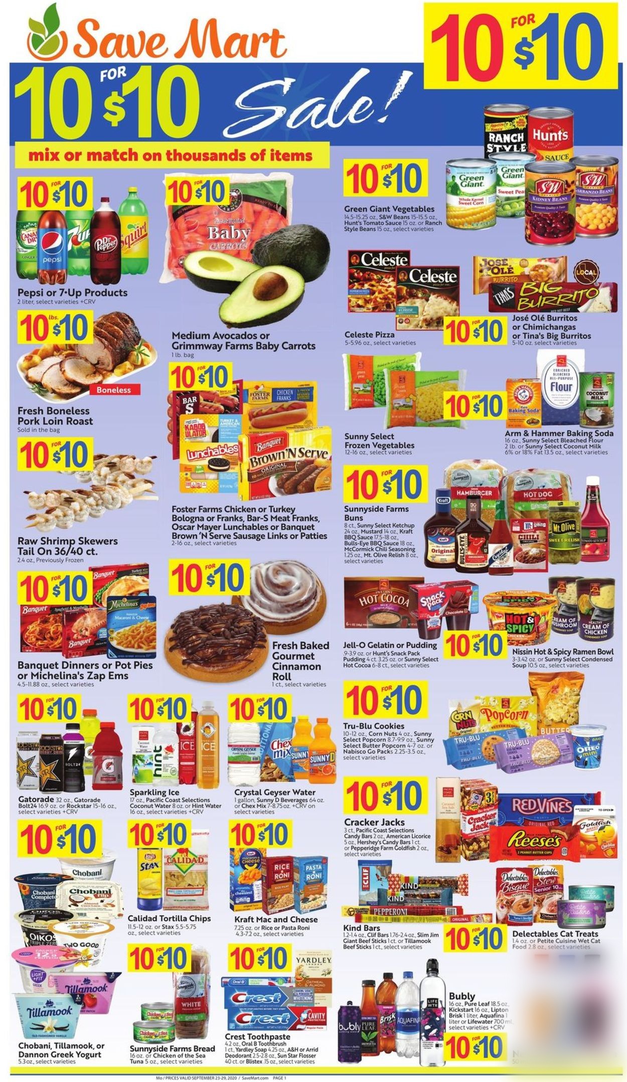 Save Mart Ad from 09/23/2020