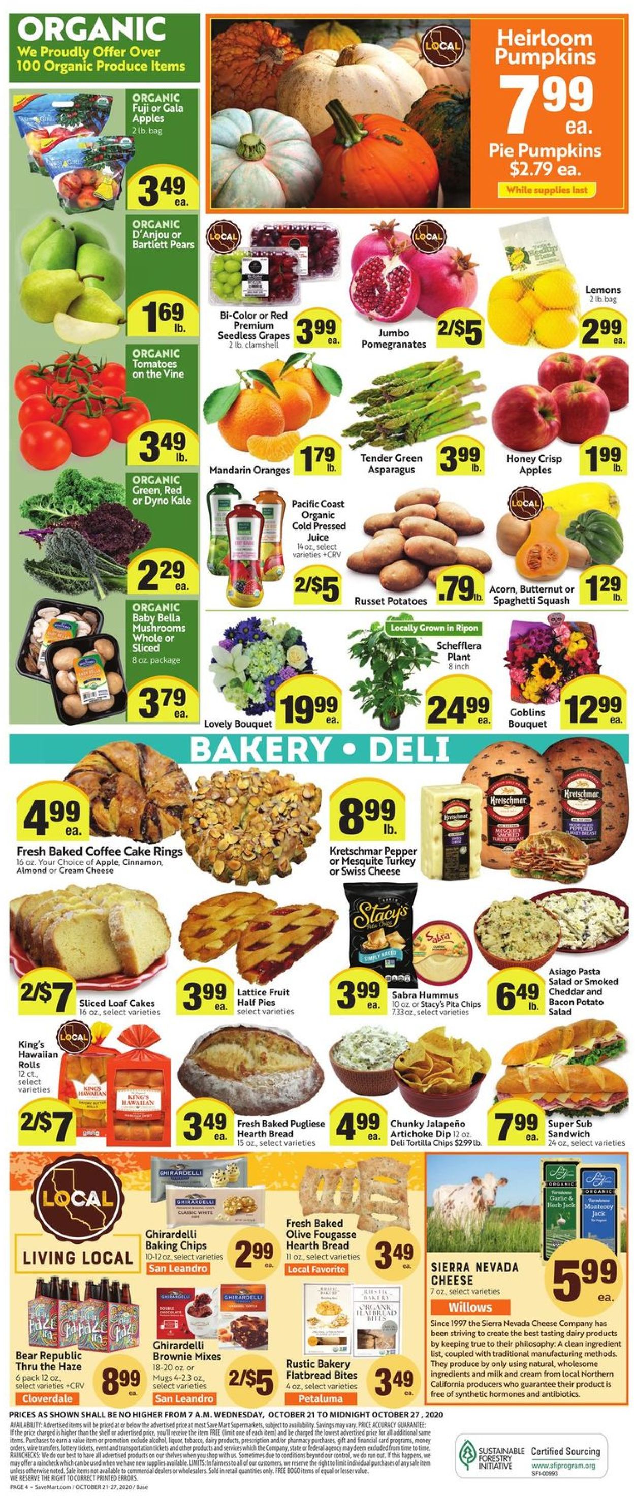 Save Mart Ad from 10/21/2020