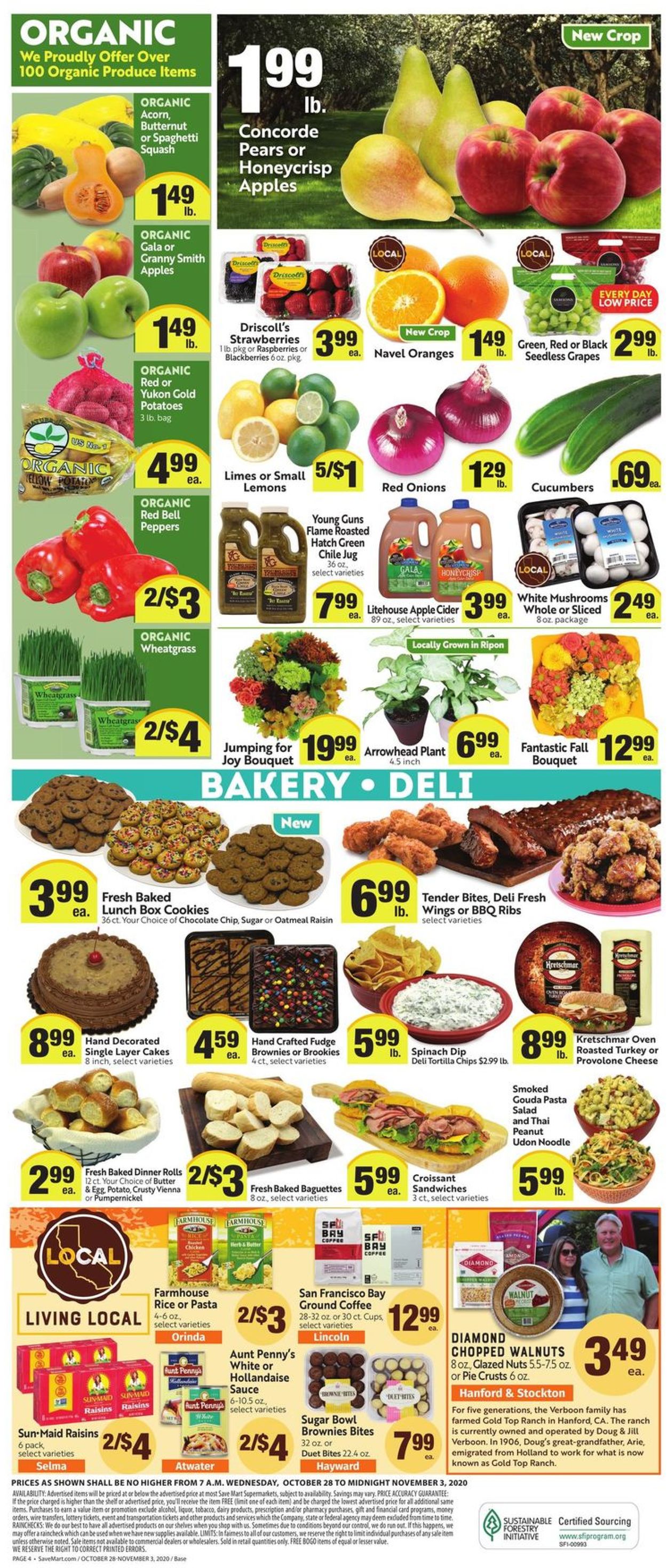 Save Mart Ad from 10/28/2020