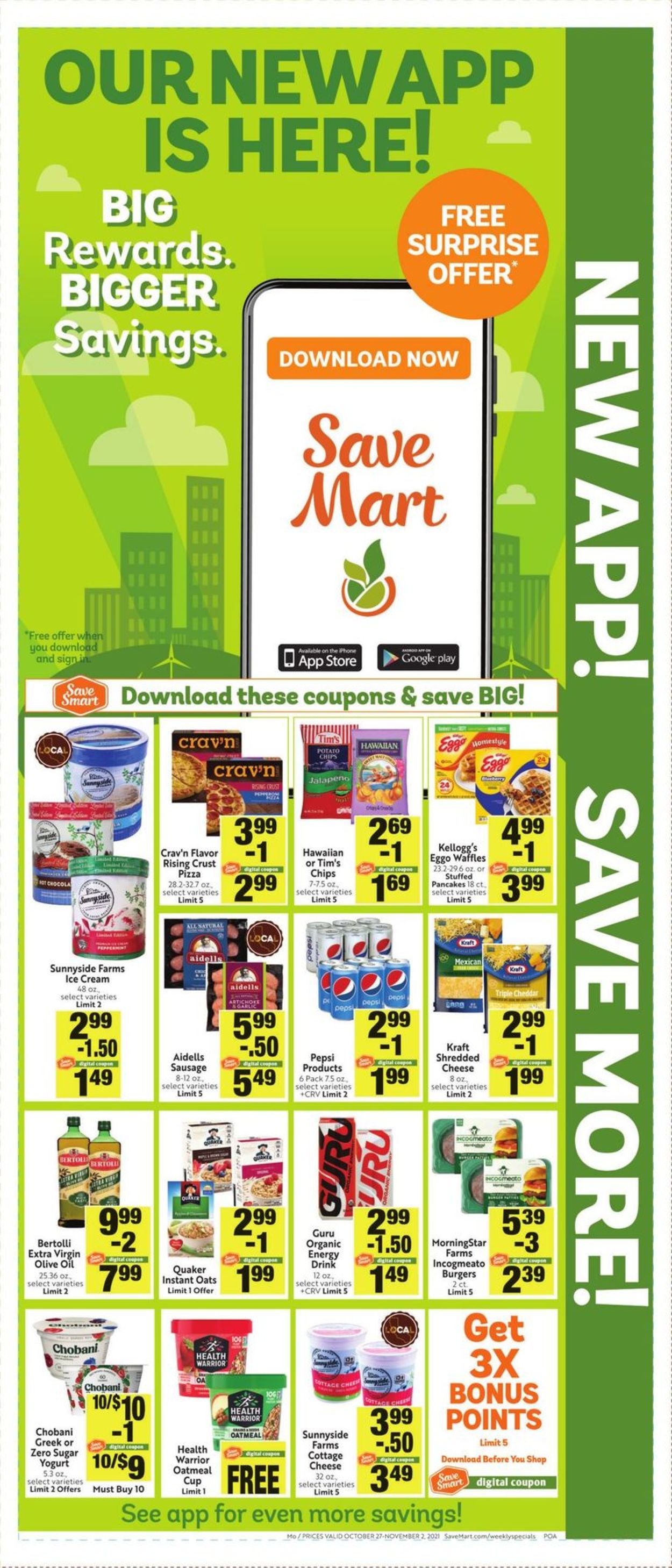 Save Mart Ad from 10/27/2021