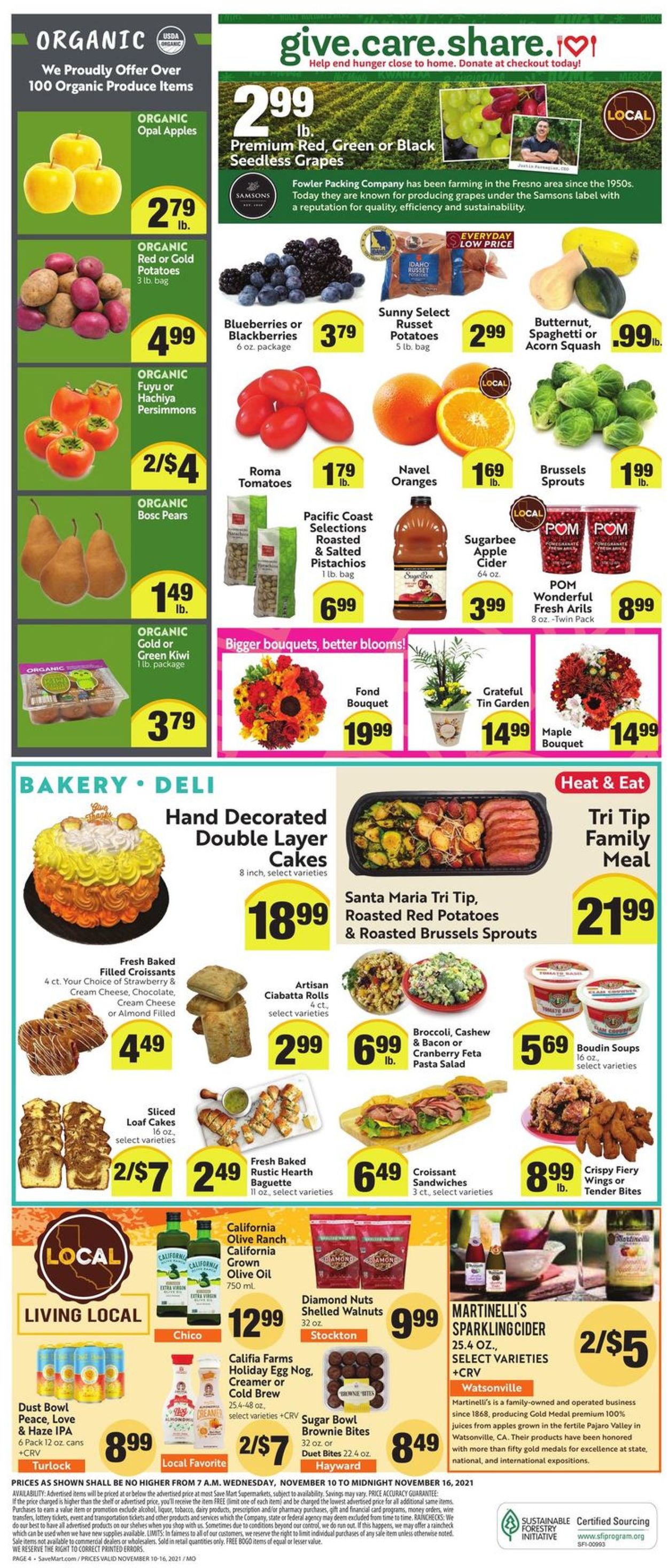 Save Mart Ad from 11/10/2021