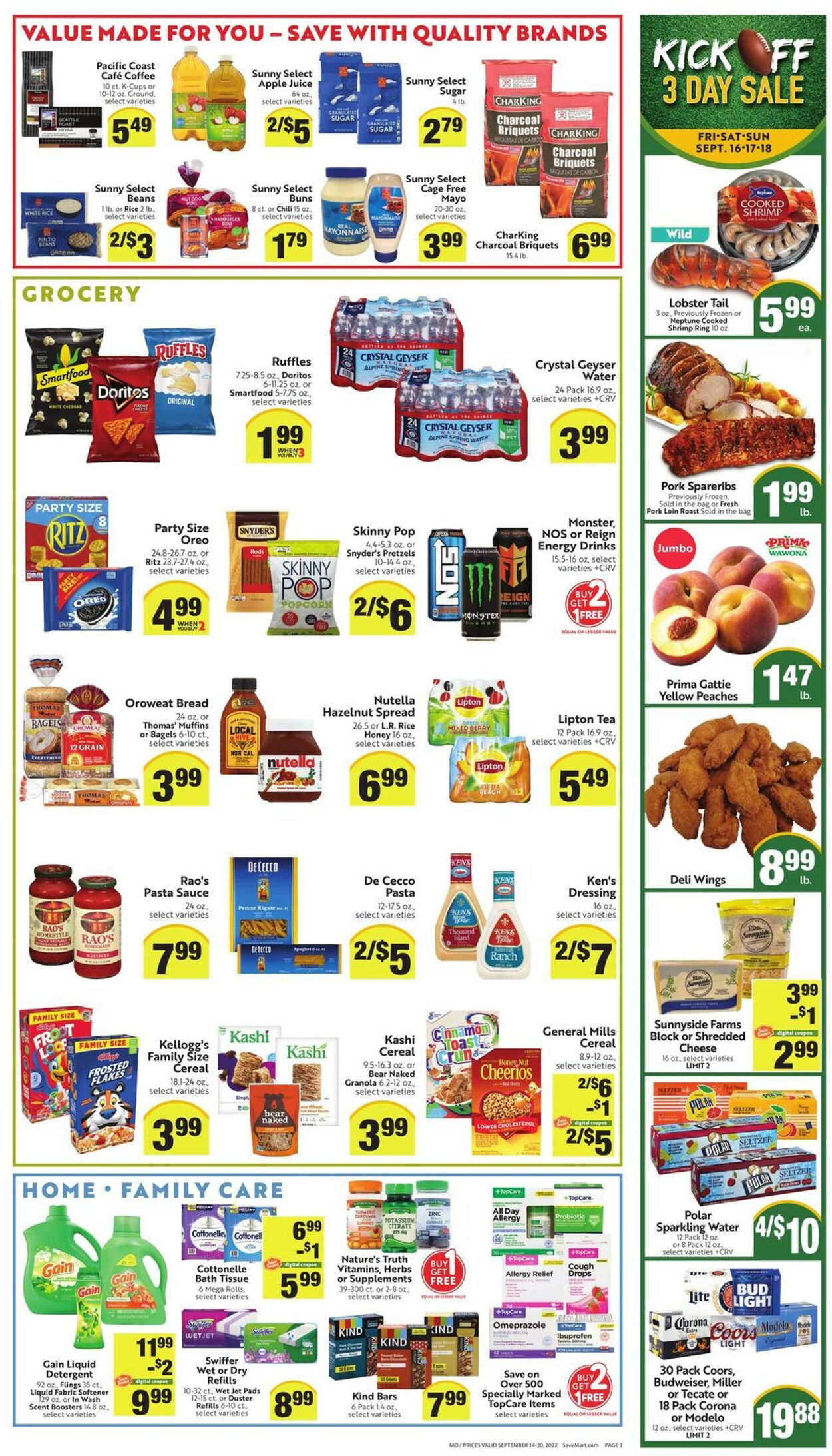 Save Mart Ad from 09/14/2022