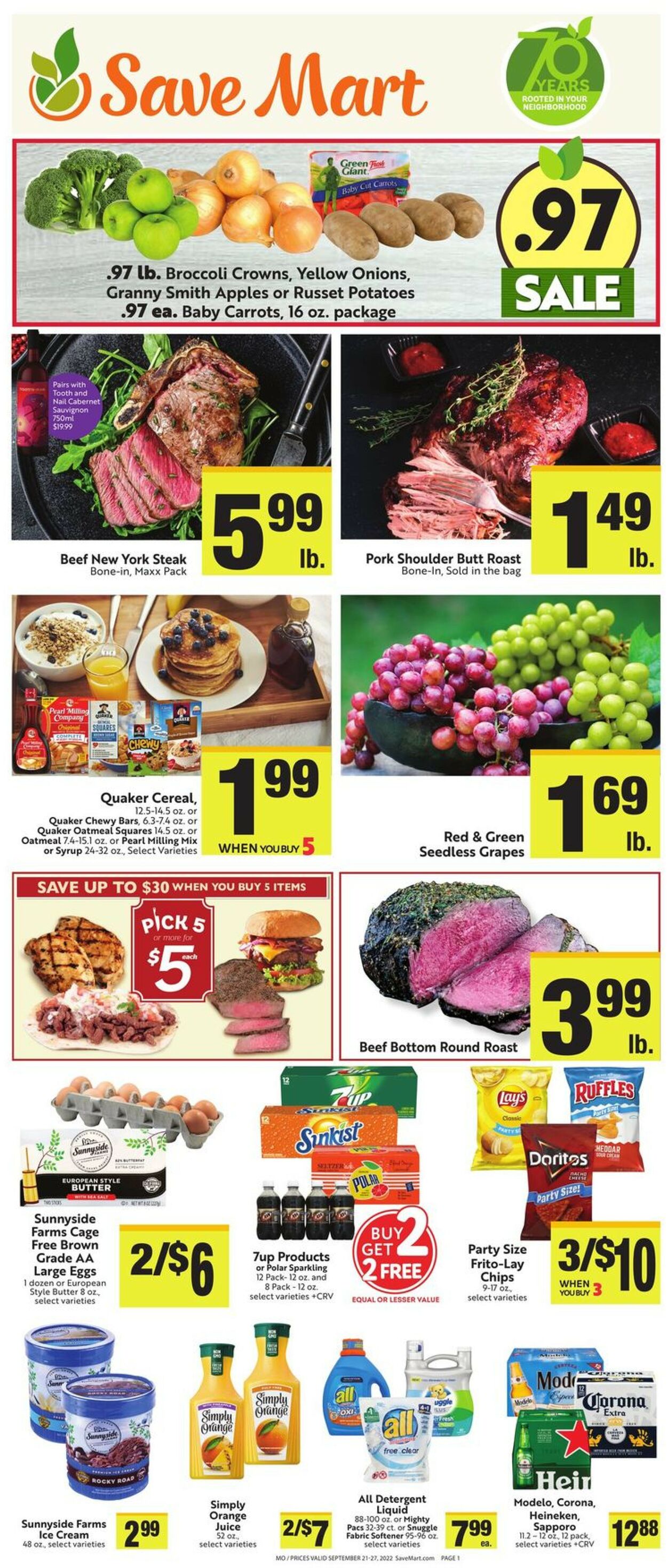 Save Mart Ad from 09/21/2022