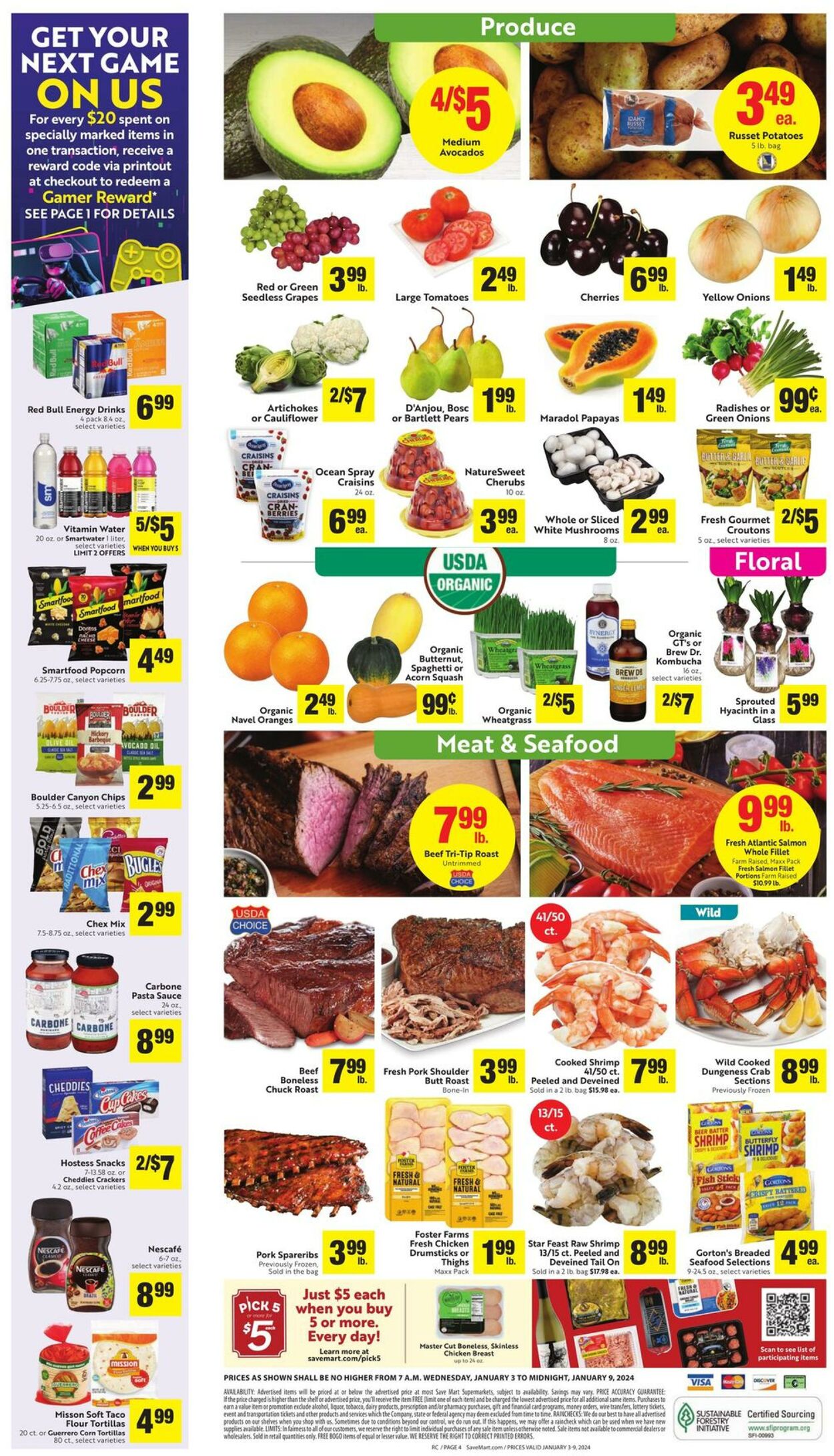 Save Mart Ad from 01/03/2024