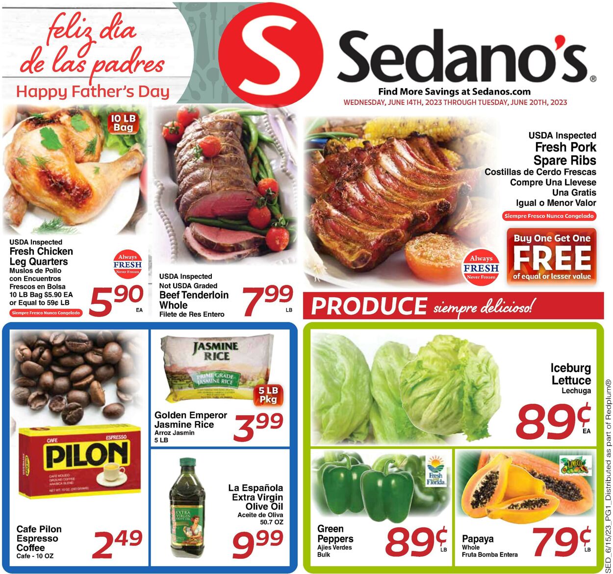 Sedano's Ad from 06/14/2023