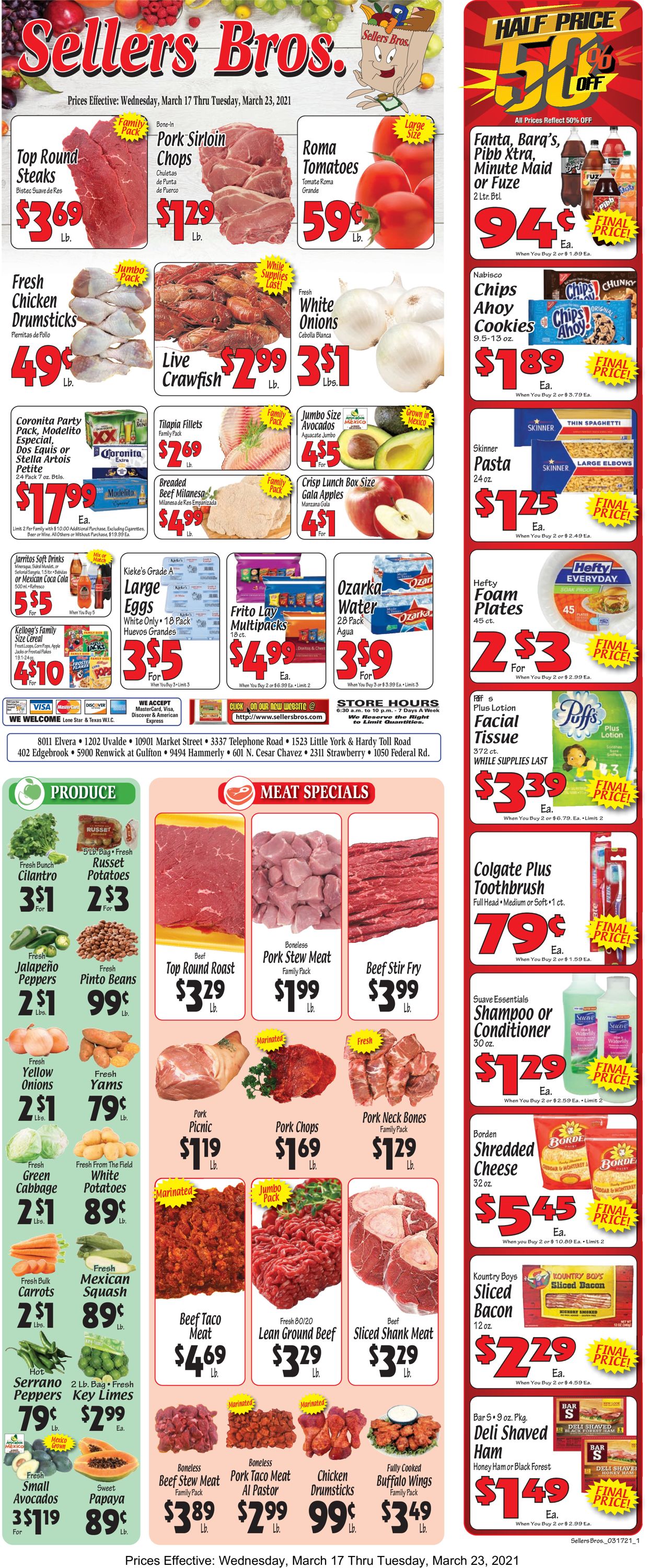 Sellers Bros. Ad from 03/17/2021